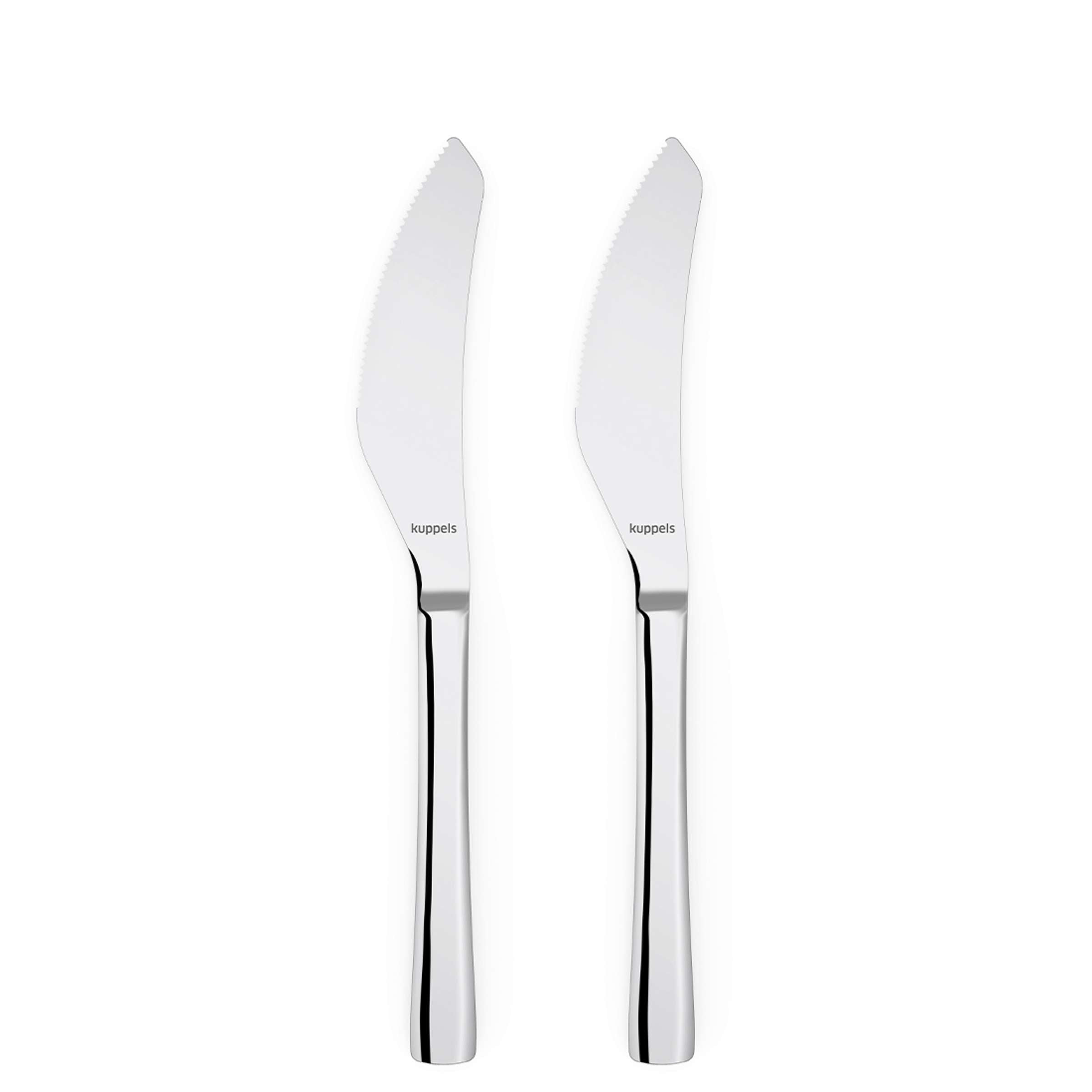 Kuppels Pizzamesser-Set, 2-teilig, Edelstahl, mit scharfen Klingen und ergonomischen Griffen, ideal für Pizza und Teig.