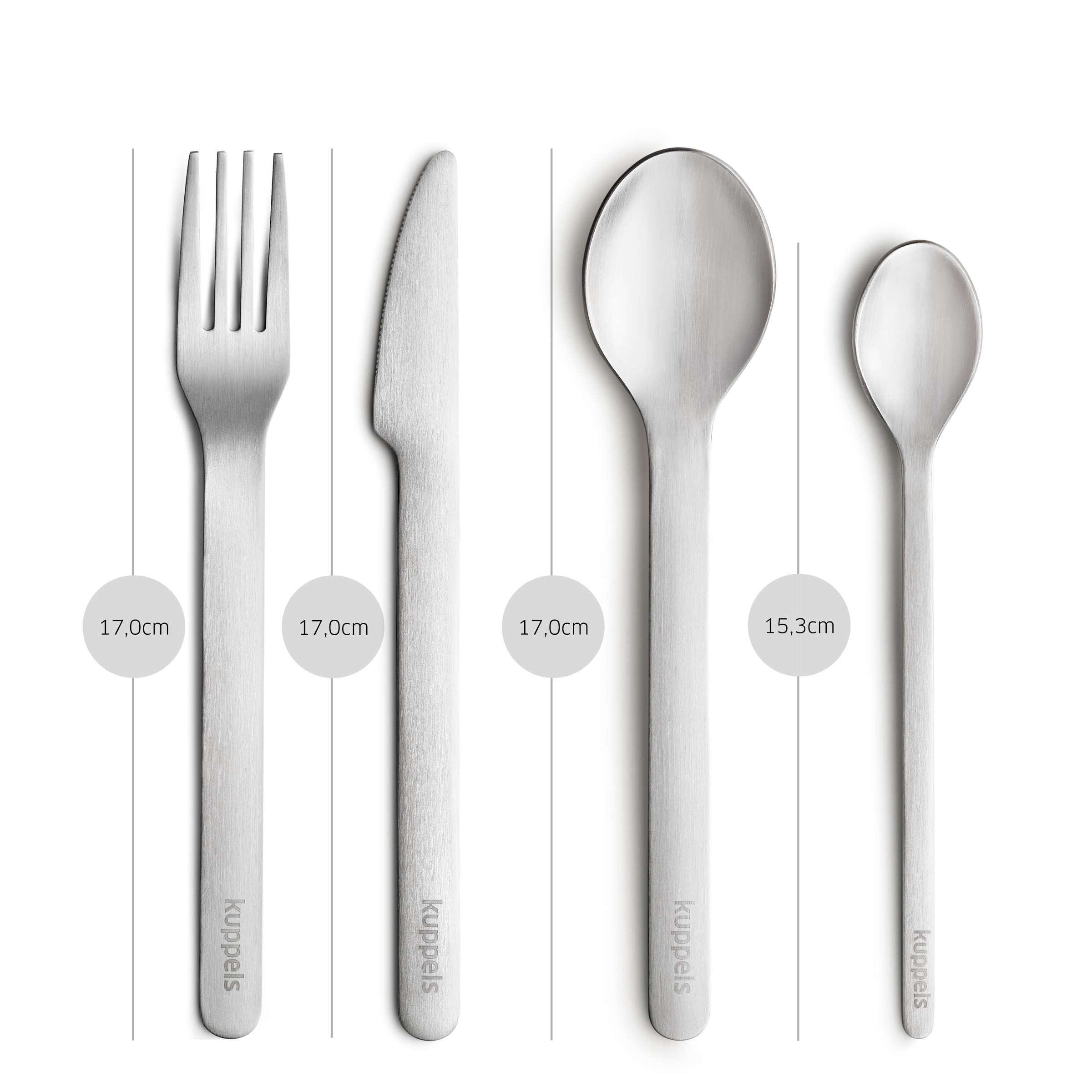 2GO Bestekset 4-delig mint gematteerd