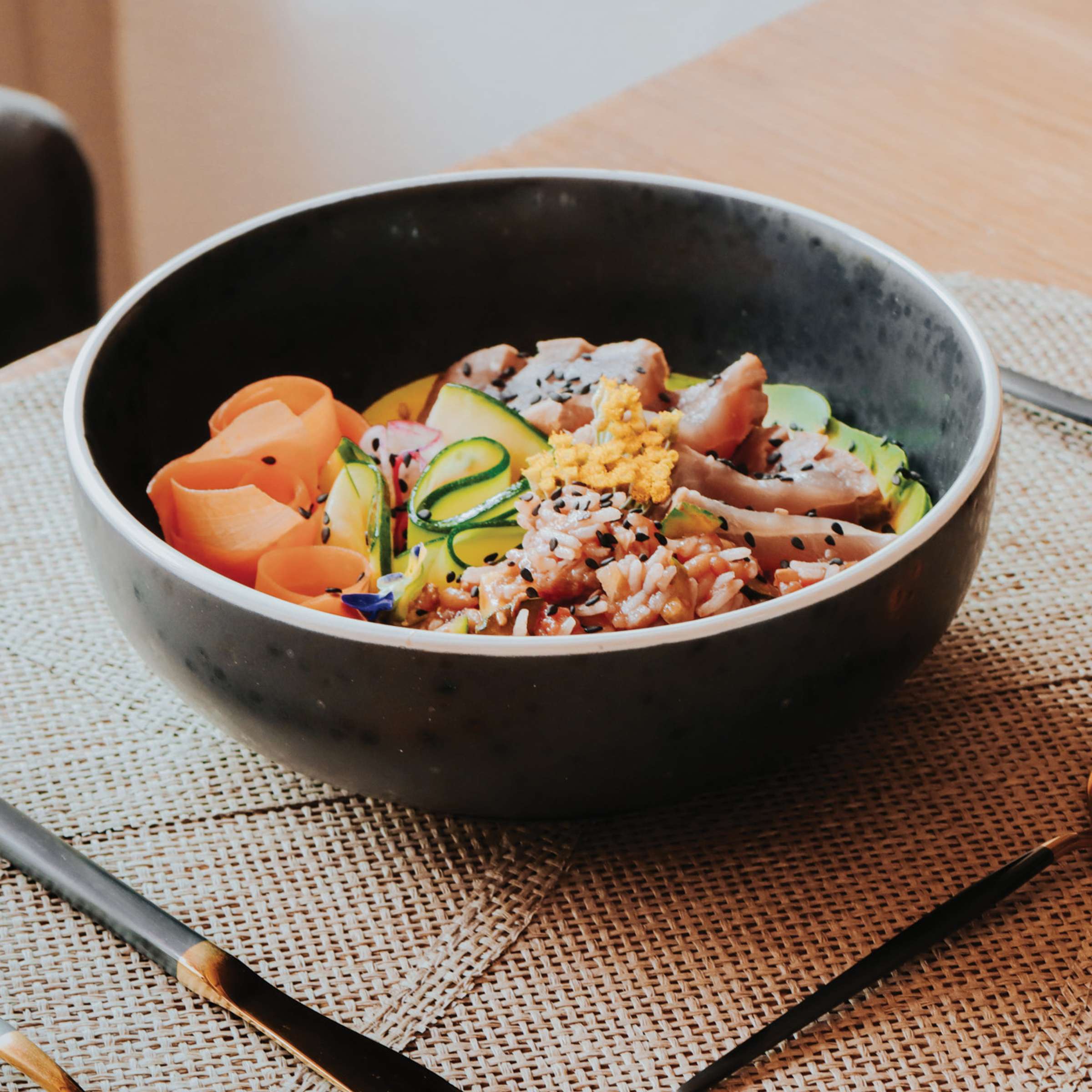 ASTER GRANITE Salad Plate black,white