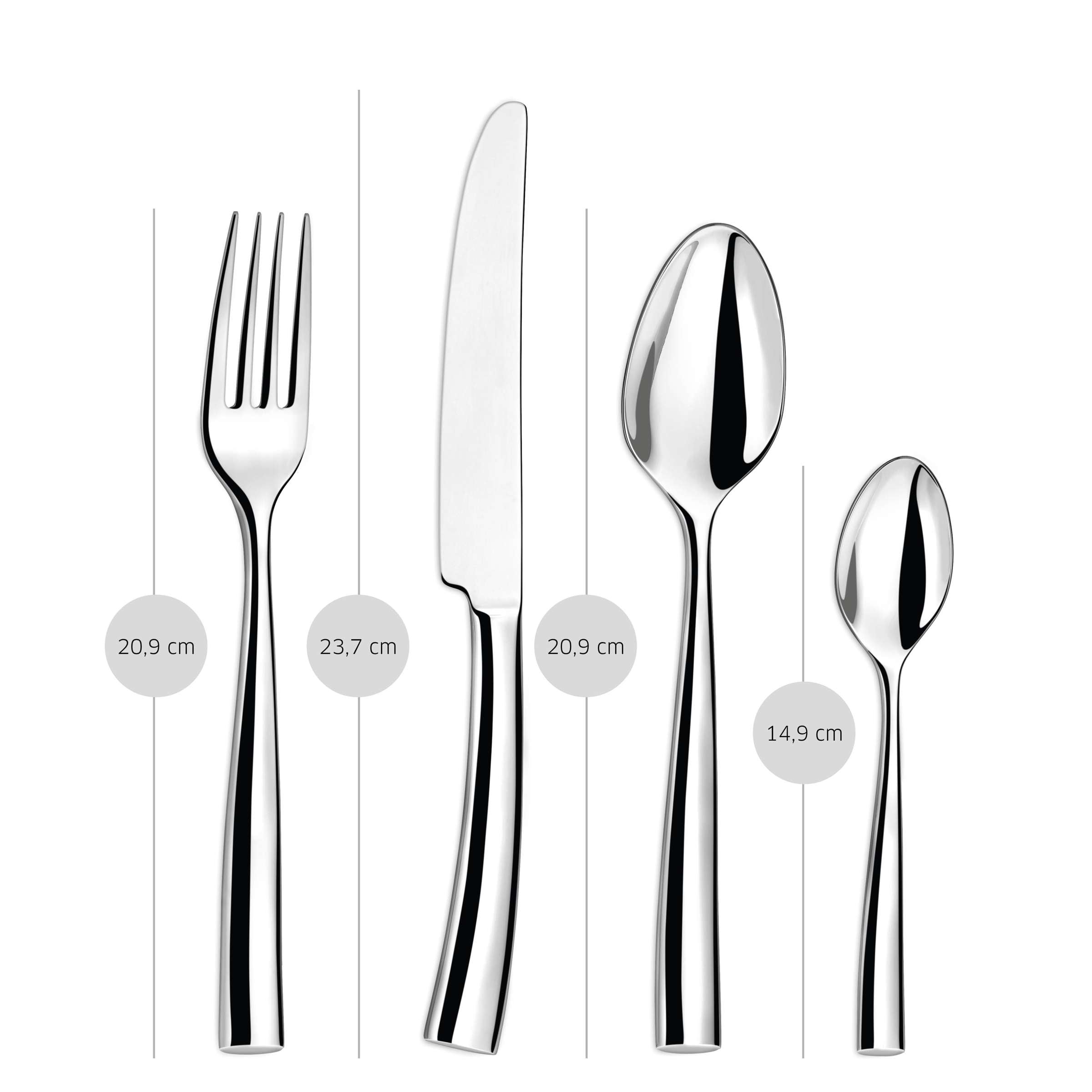 SILHOUETTE 86-Piece Cutlery Set