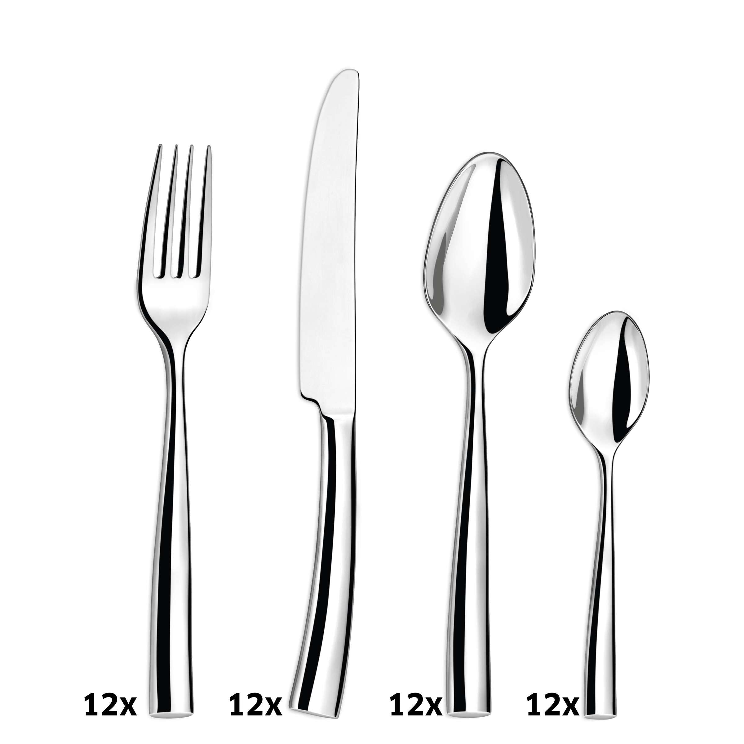 SILHOUETTE 86-Piece Cutlery Set