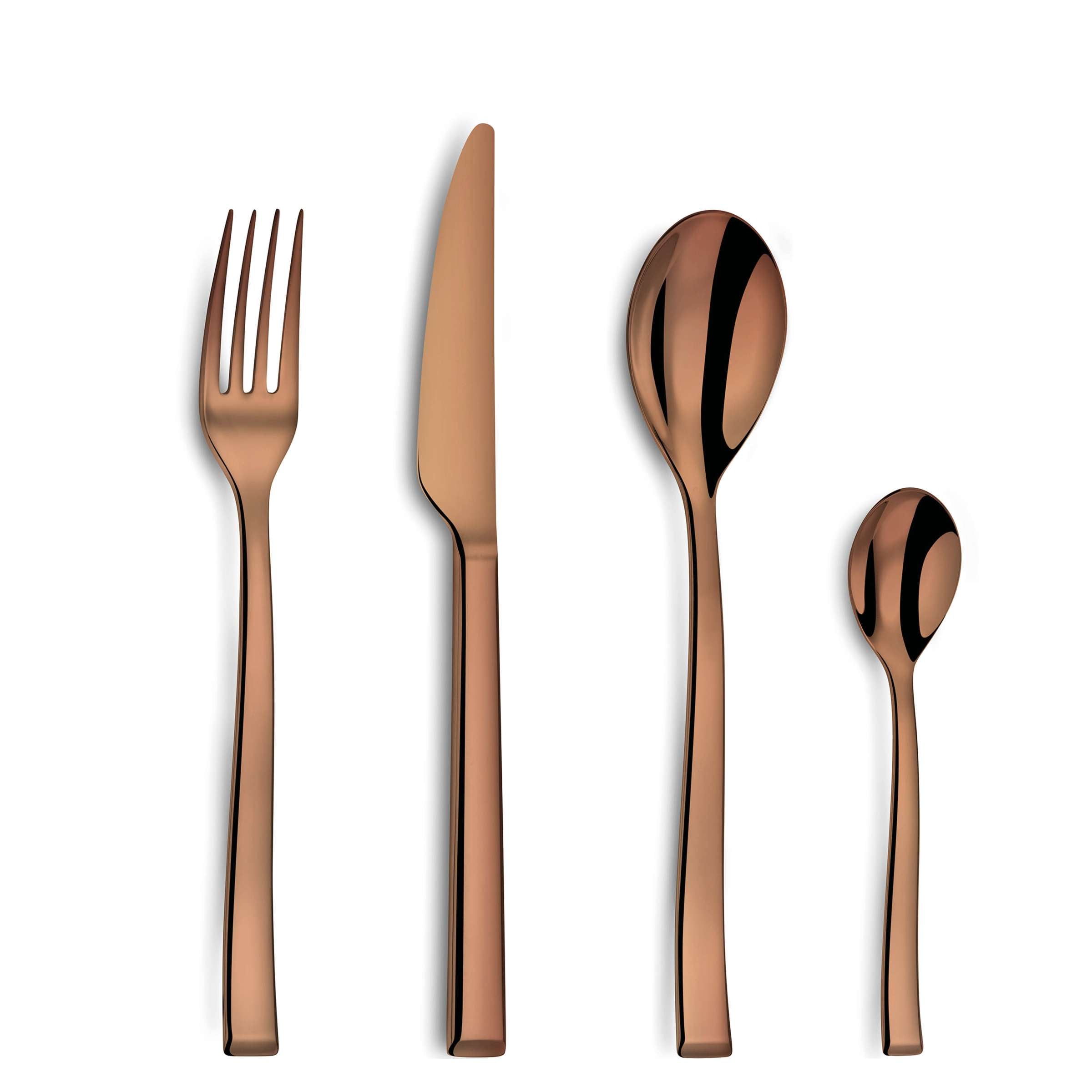 SIDE Bestekset 24-delig PVD koper mat