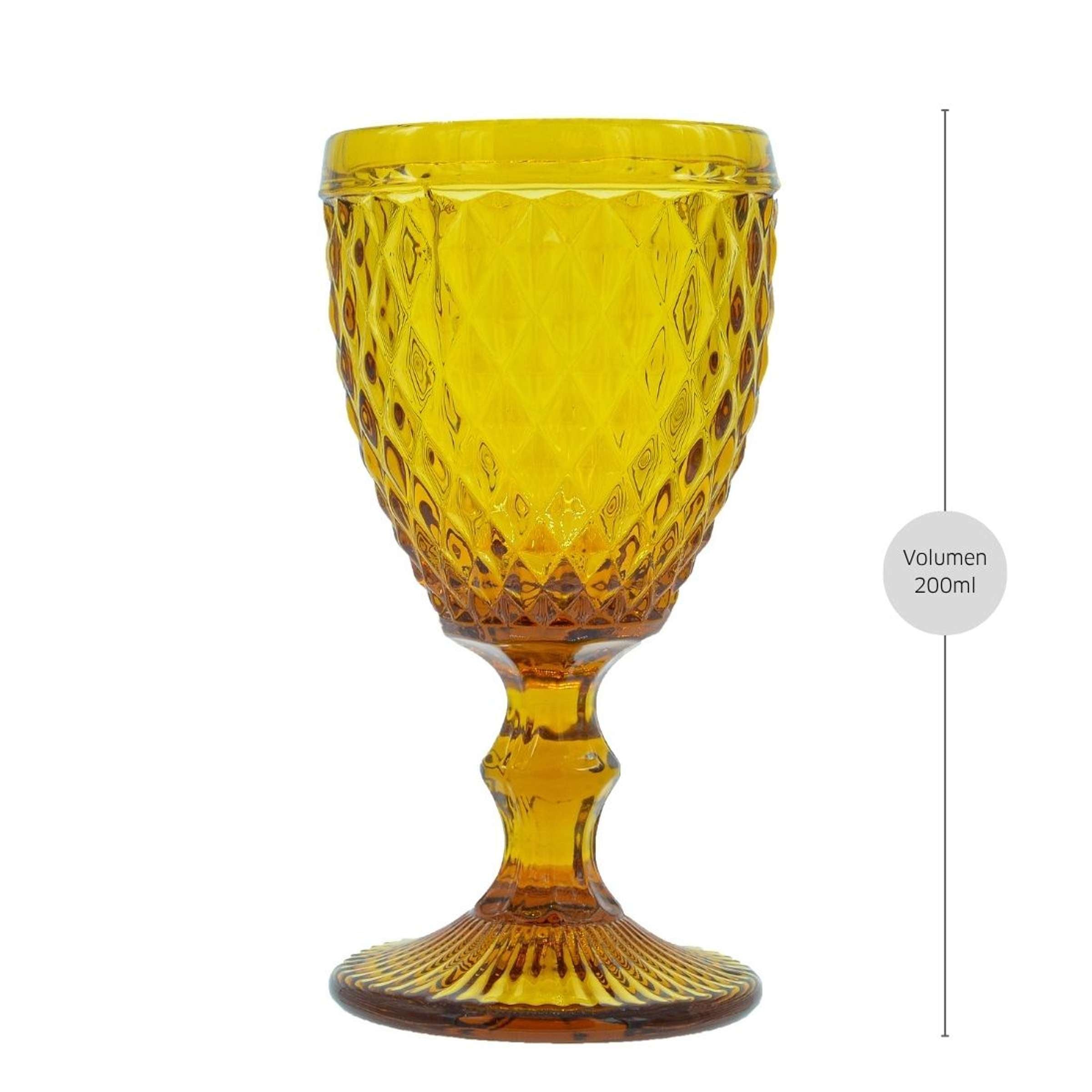 DIAMOND Wineglas amber