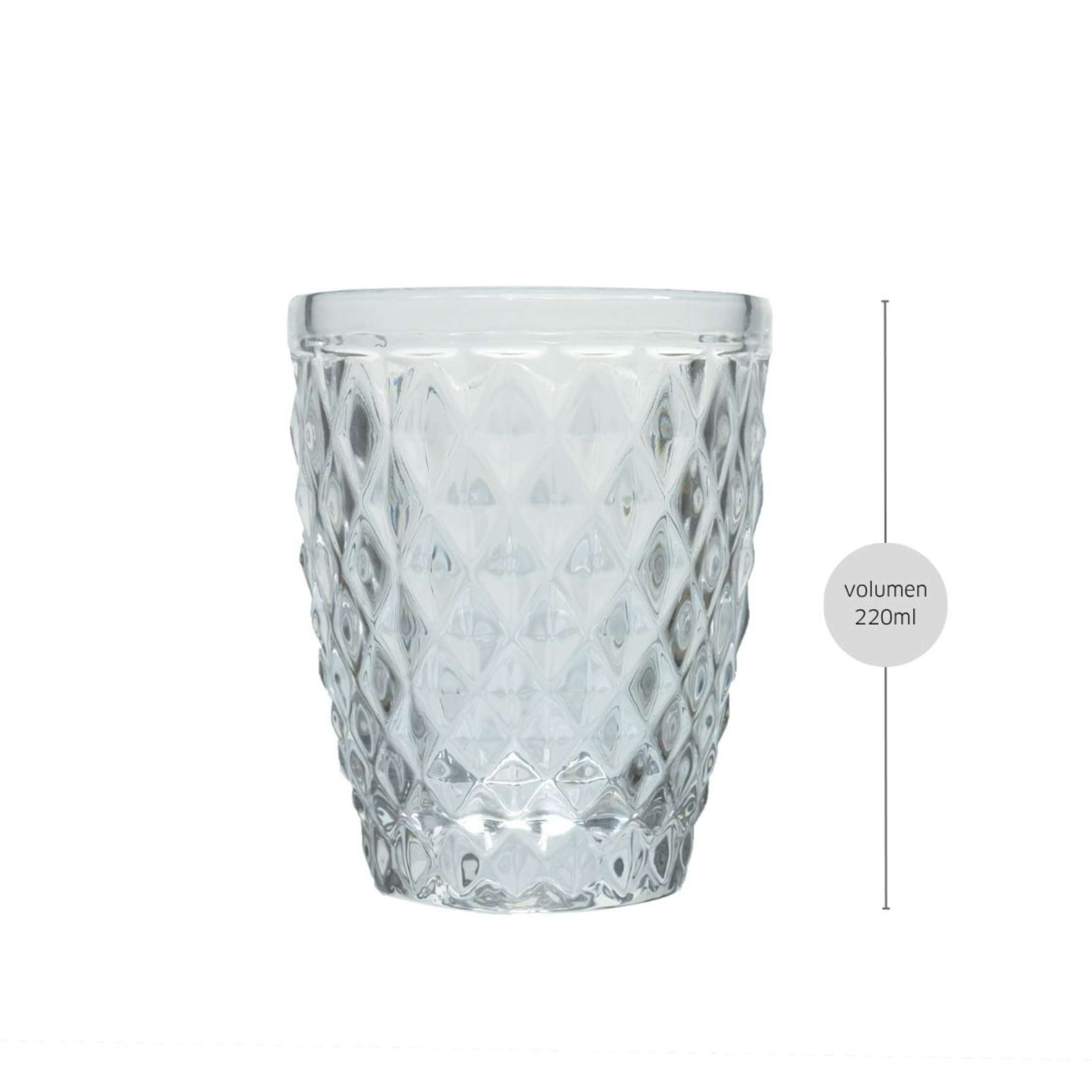 Elegantes DIAMOND Trinkglas aus der Médard de Noblat Tischgeschirr-Kollektion, klares Glas mit feinem Design.