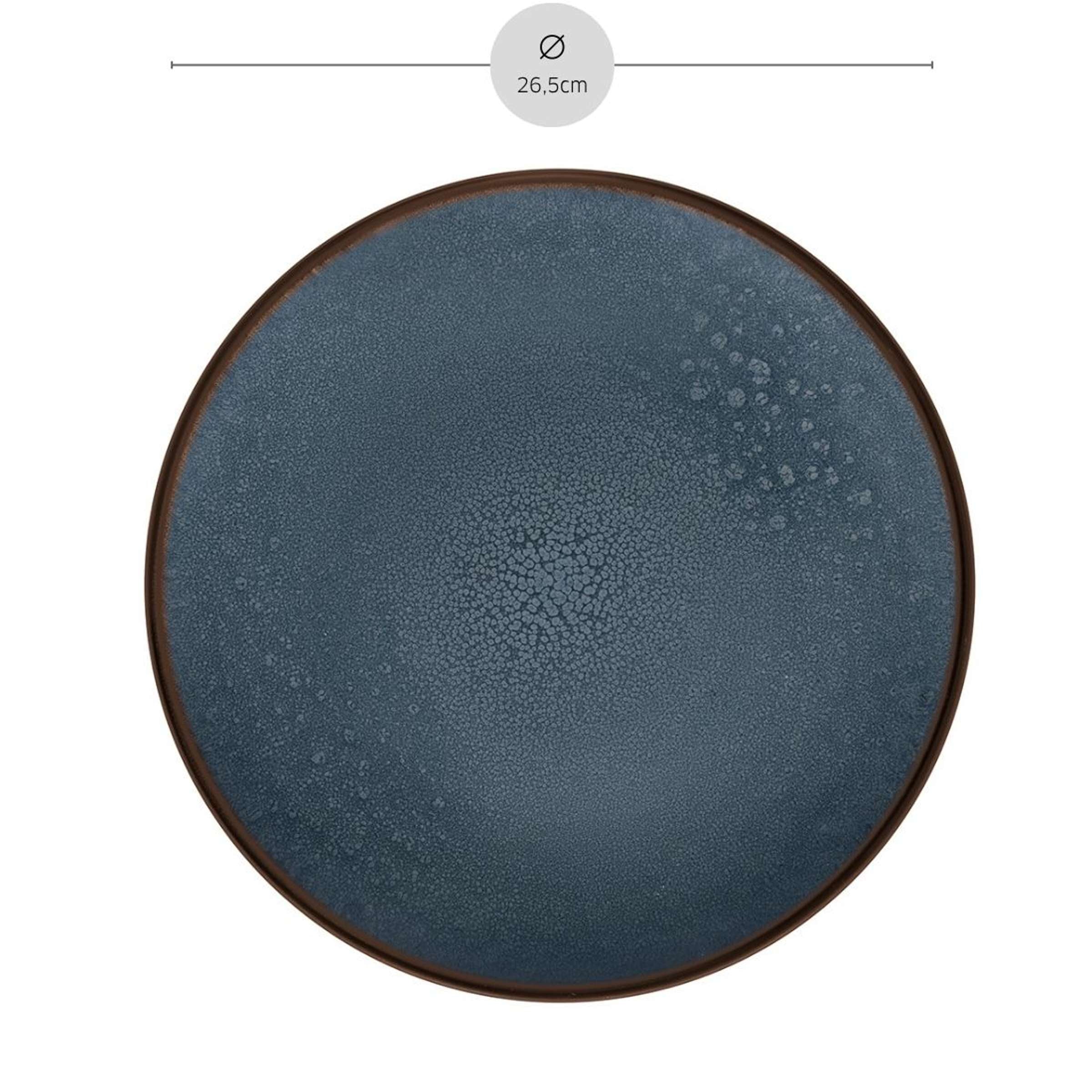 Feeding Indigo Speiseteller von Médard de Noblat, elegante blaue Keramikteller für Tischgeschirr, detailreiche Gestaltung sichtbar