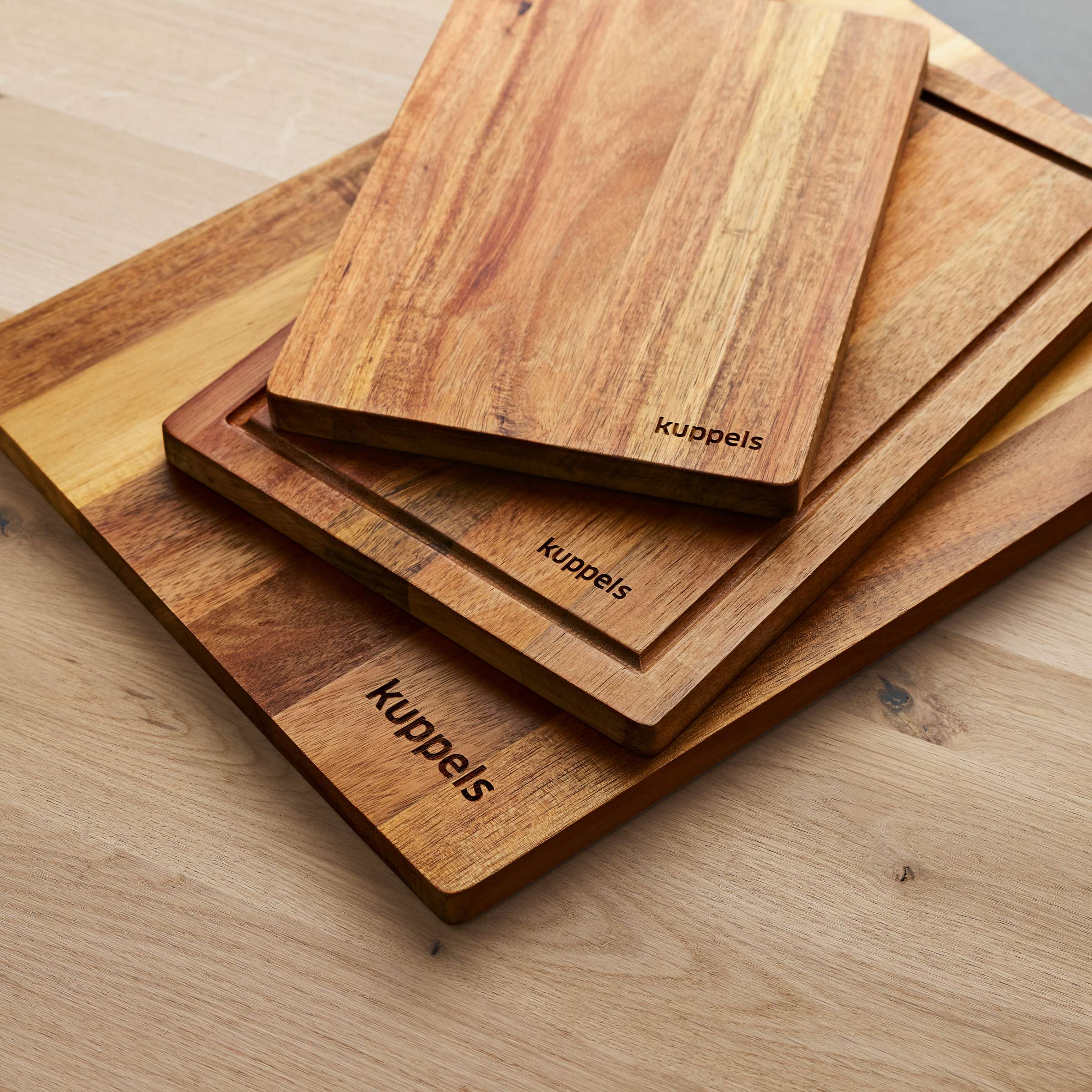 Kuppels DICE Schneidebrett Set, 2-teilig, langlebige Schneidebretter aus Holz, ideal für Küche und Zubereitung