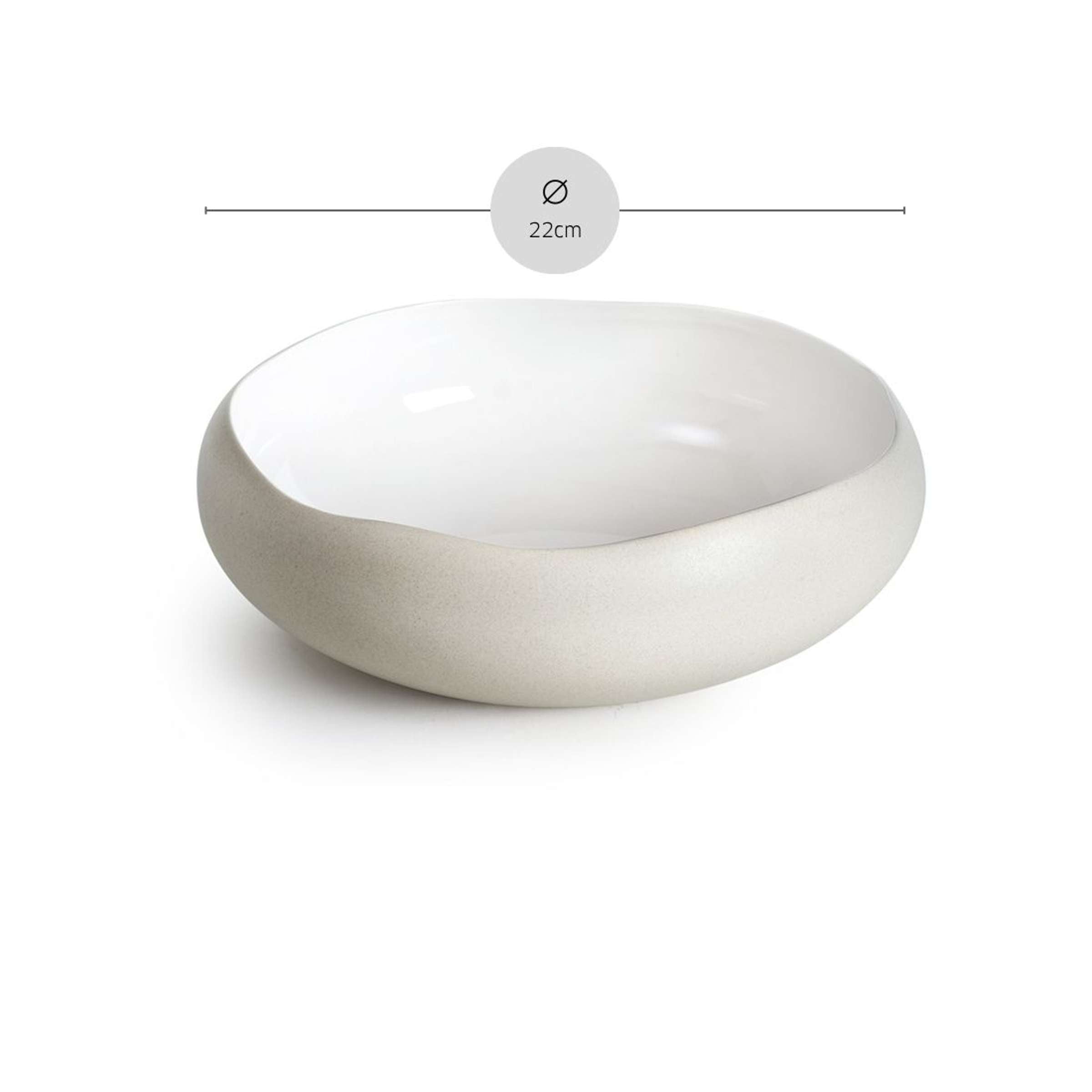 Kleine weiße OSLO WHITE Schüssel von Médard de Noblat, langlebiges Geschirr für den Tisch, elegante weiße Keramikschüssel