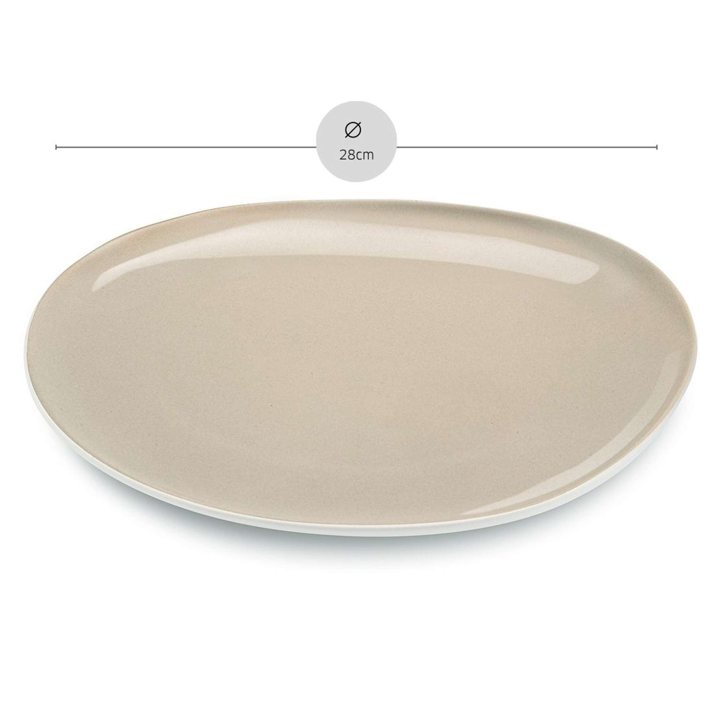 Weißer Speiseteller OSLO WHITE von Médard de Noblat, elegantes Geschirr für den Esstisch, glänzende glatte Oberfläche.