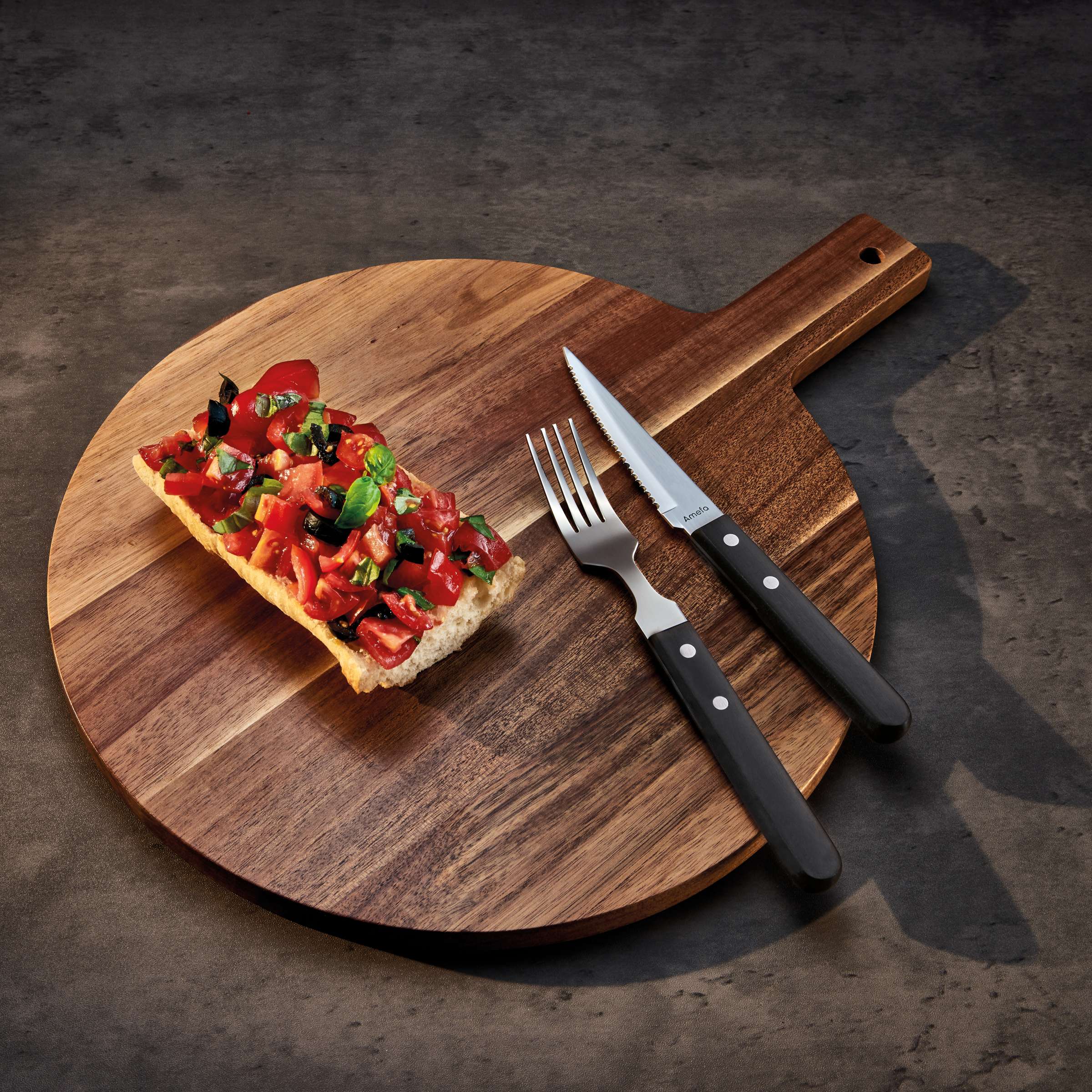 PIZZA Zestaw widelców do steków 6-częściowy czarny