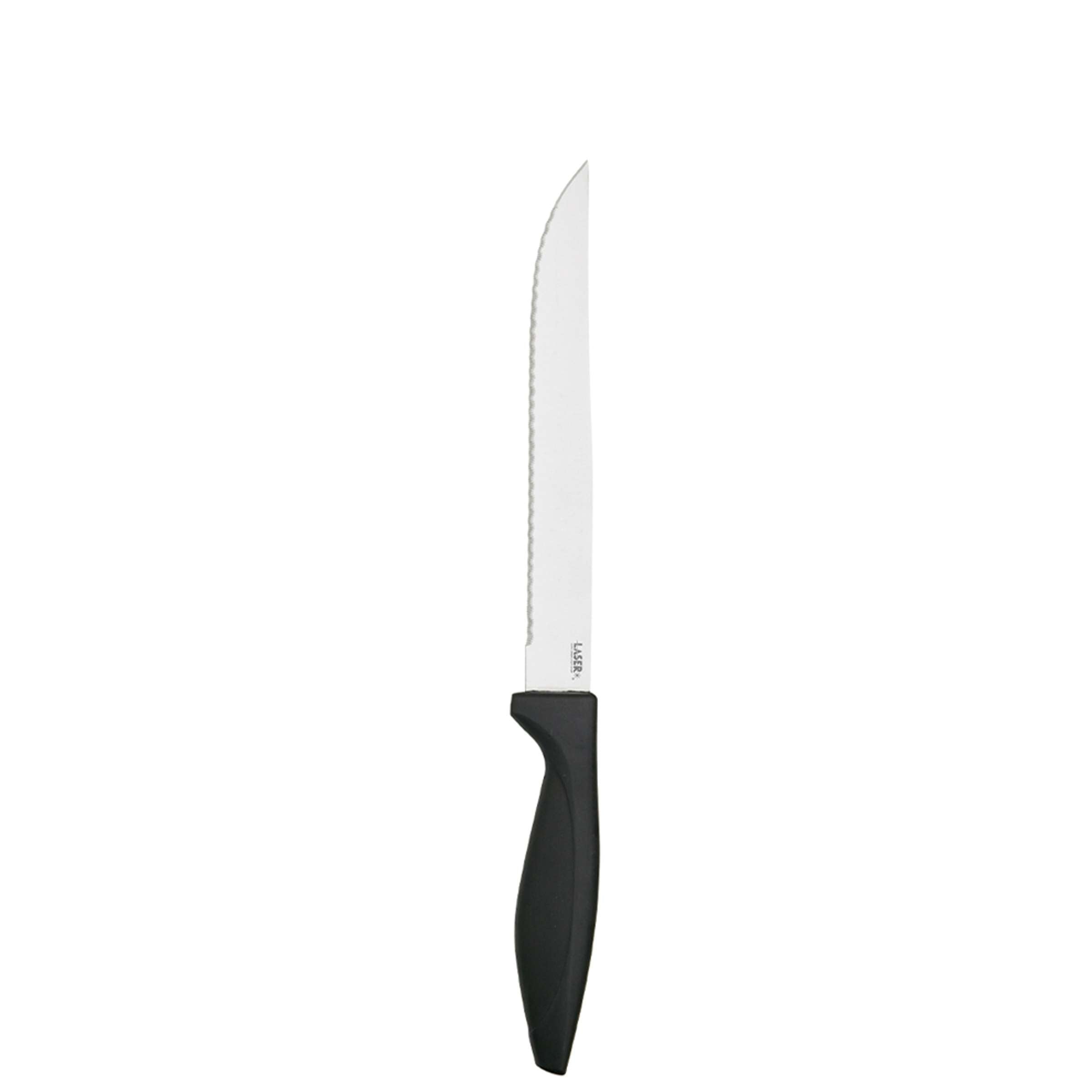 Laser Messerblock von Richardson Sheffield mit sechs Messern, inklusive Fleischmesser, in elegantem Design.