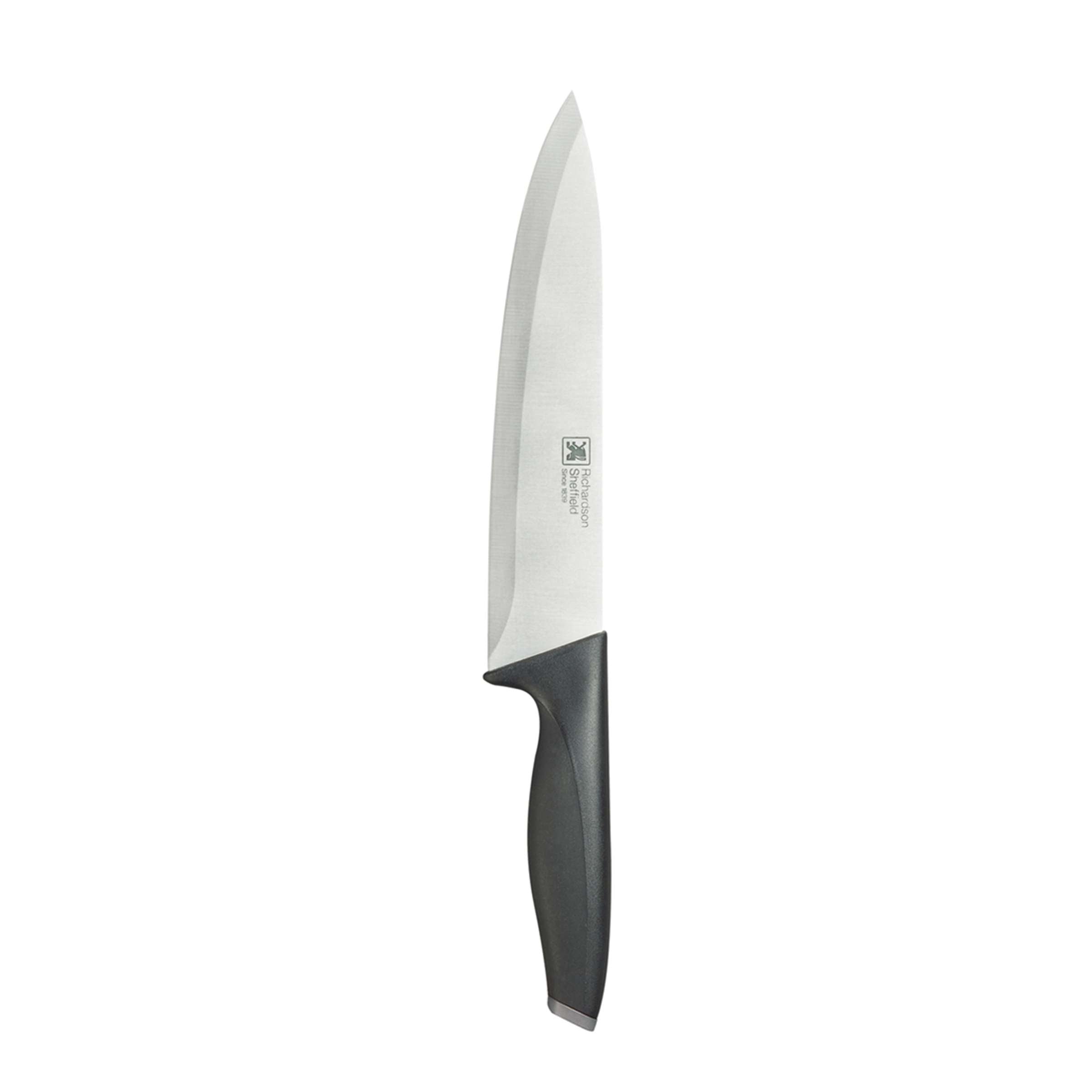 Richardson Sheffield Advantage Messerblock mit fünf Messern in Holzständer, klare Ansicht der hochwertigen Küchenmesser.