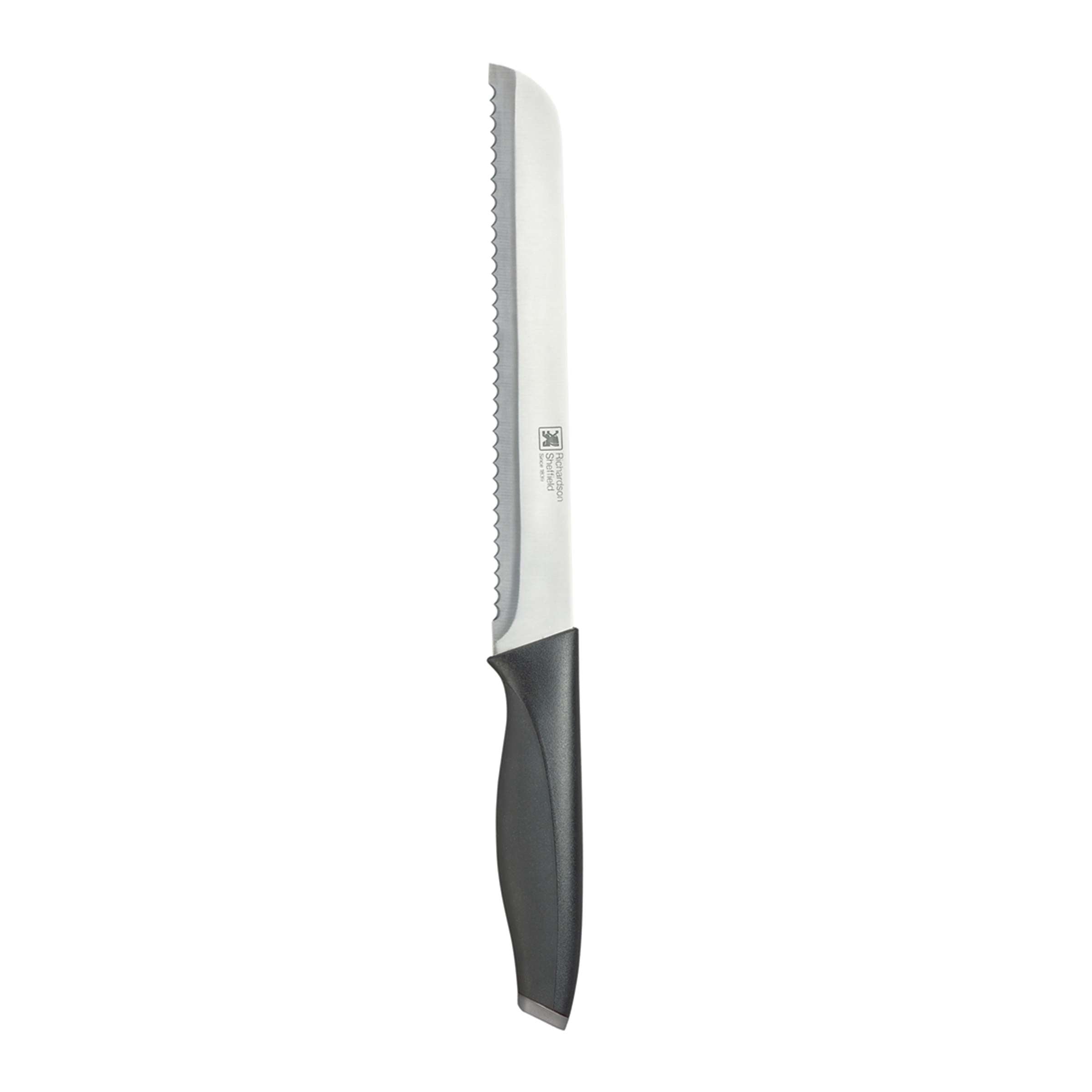 Richardson Sheffield Advantage Messerblock mit fünf Messern, elegante Holzhalterung und scharfe Klingen sichtbar.