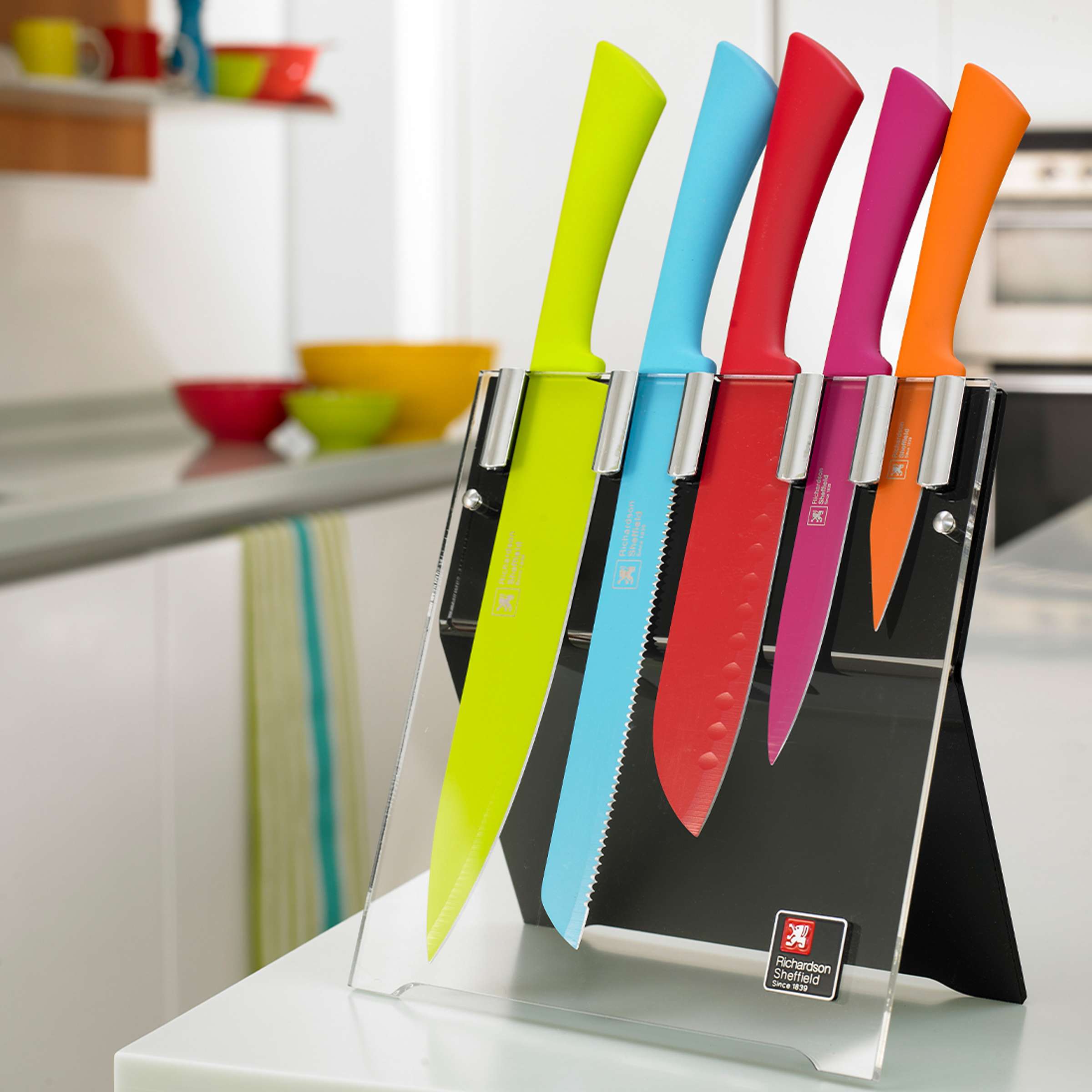 Blok na noże LOVE COLOUR 5-częściowy