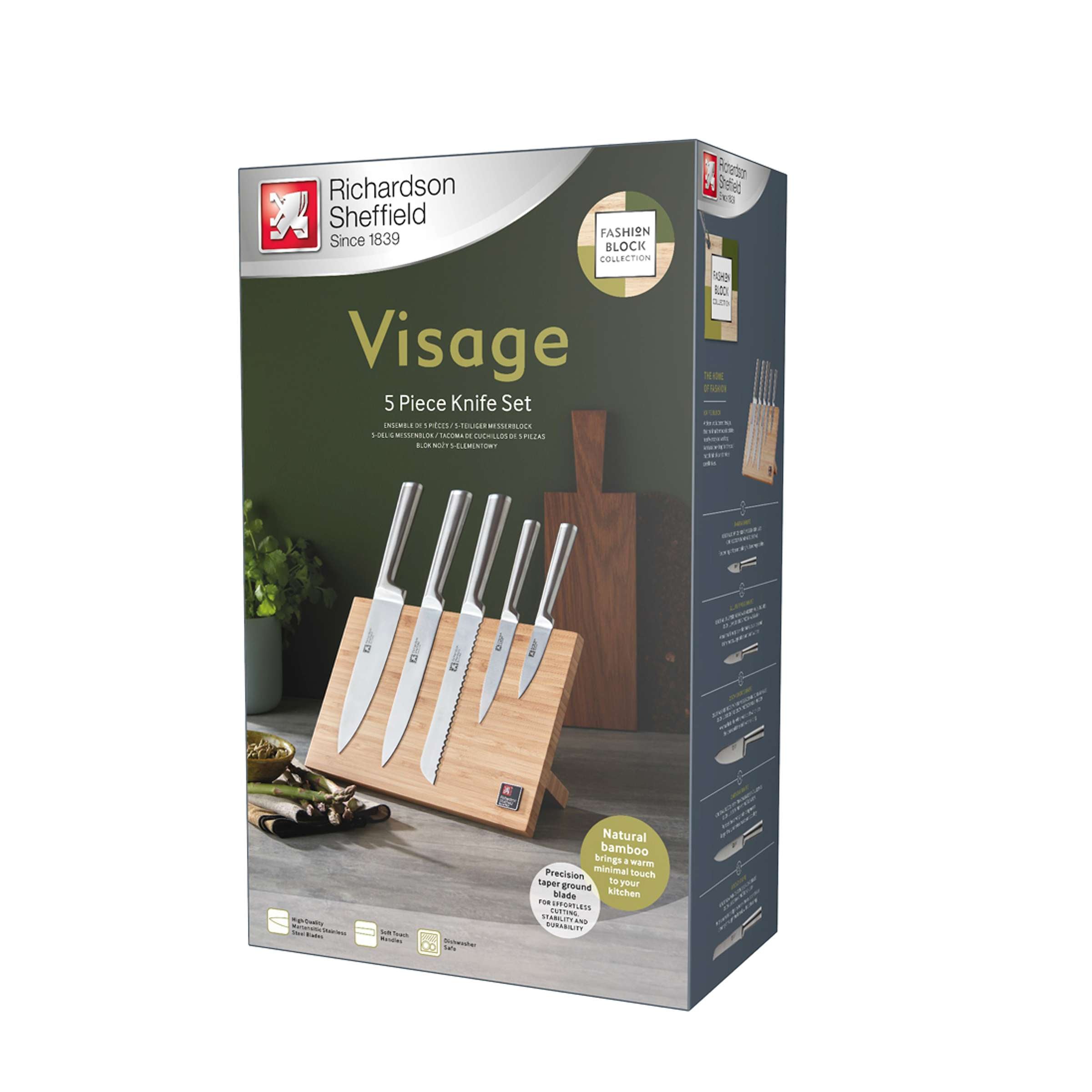 VISAGE Blok do noży 5-sztuki
