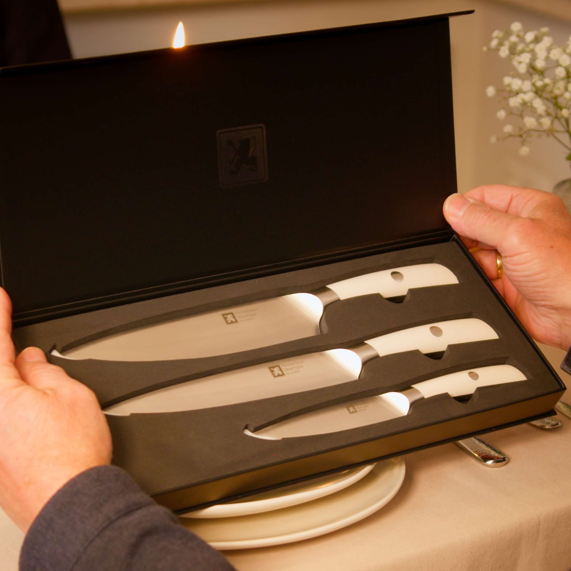 Richardson Sheffield SUPREME Küchenmesser-Set mit drei Messern, hochwertiges Küchenmesser-Set, scharfe Klingen und ergonomische Griffe