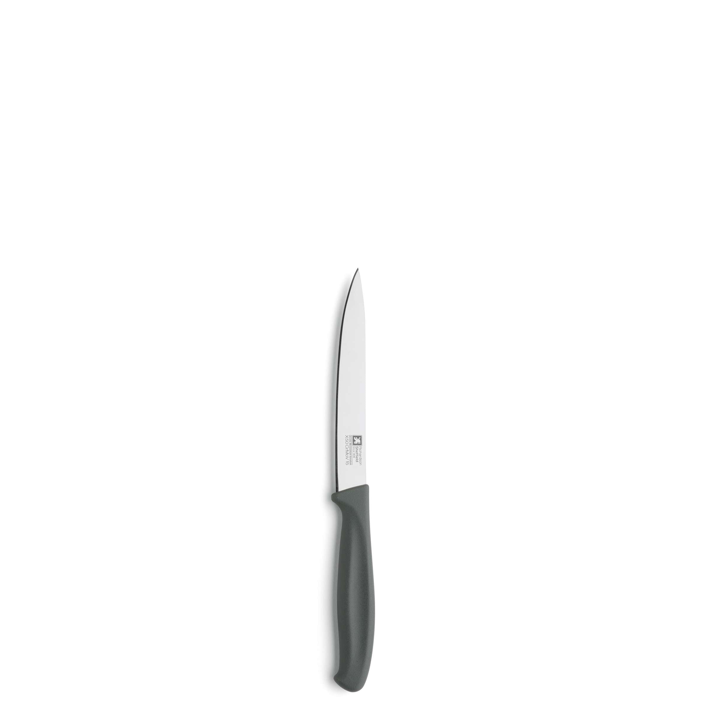 Drei Küchenmesser im SUP R CUT Allzweckmesser Set von Richardson Sheffield, scharfe Küchenmesser mit ergonomischen Griffen.