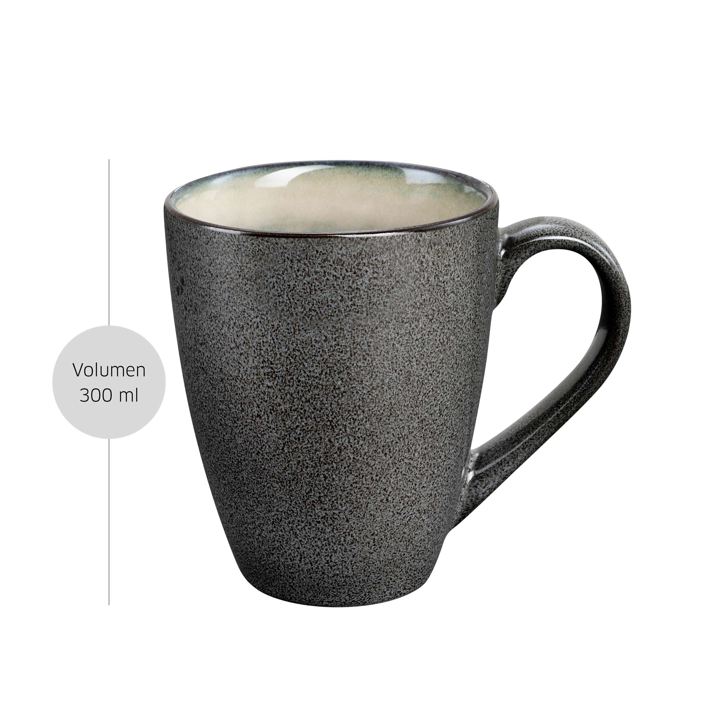 Grauer und weißer SHADOW NACRE Becher von Médard de Noblat, elegantes Geschirr für den Tisch, detailreiche Keramik.