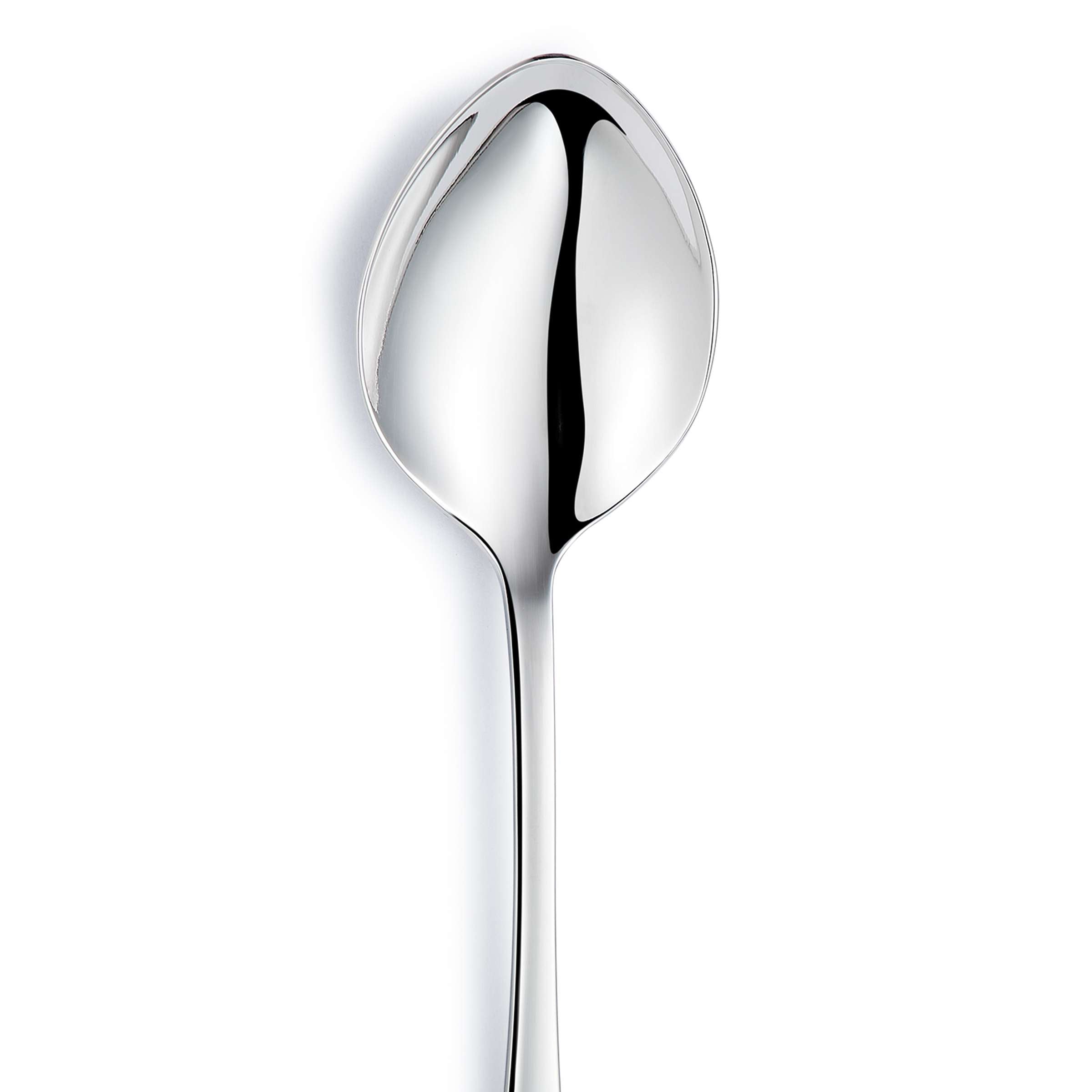 RHODOS Vorspeisen- und Dessertlöffel von Paul Wirths, elegantes Besteckstück aus Edelstahl, Detailaufnahme des Löffels