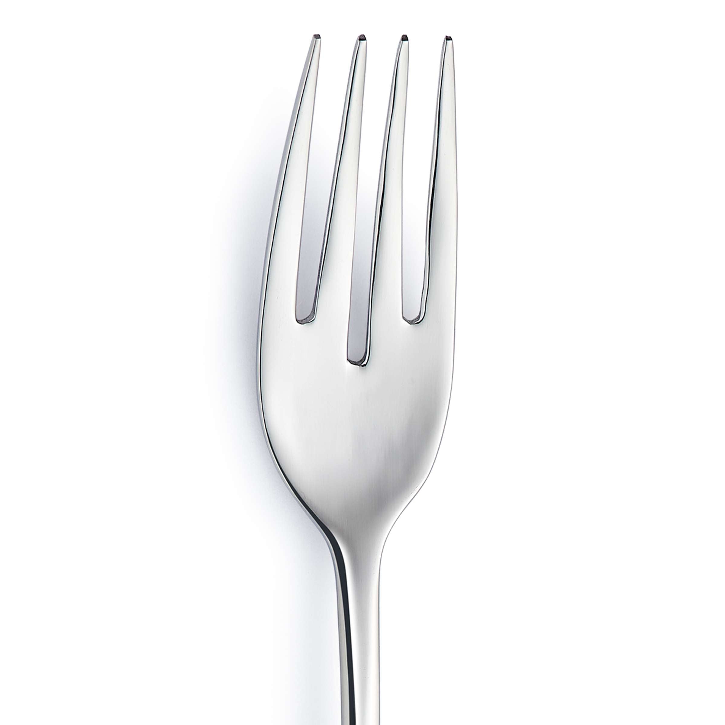 Ein einzelner Rhodos Fischgabel von Paul Wirths aus hochwertigem Besteck, mit eleganten, geschwungenen Zinken.