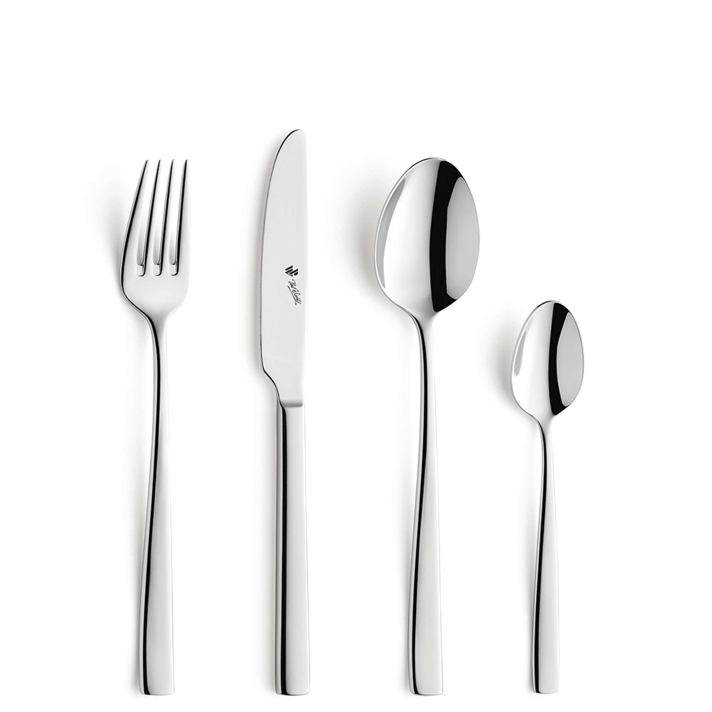 Paul Wirths PURE Besteckset, 24-teilig, besteht aus Messer, Gabel, Löffel und Teelöffel, elegant und hochwertig verarbeitet.