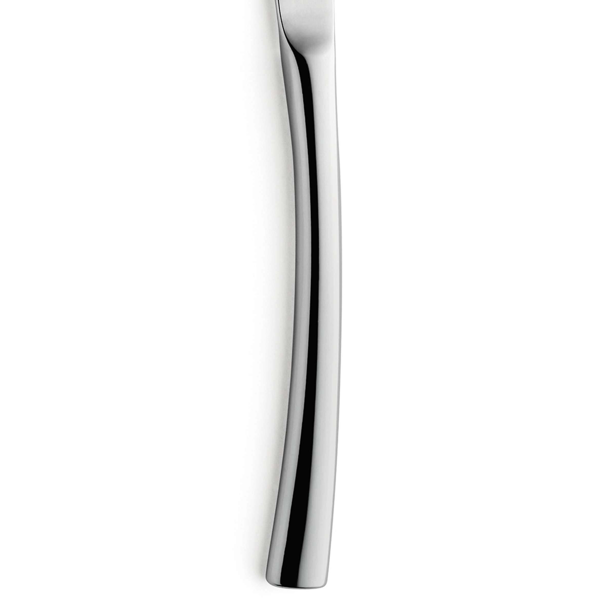 Vollheft Messer von Paul Wirths, elegantes Single Cutlery-Produkt mit geschwungener Klinge und Holzgriff, Nahaufnahme