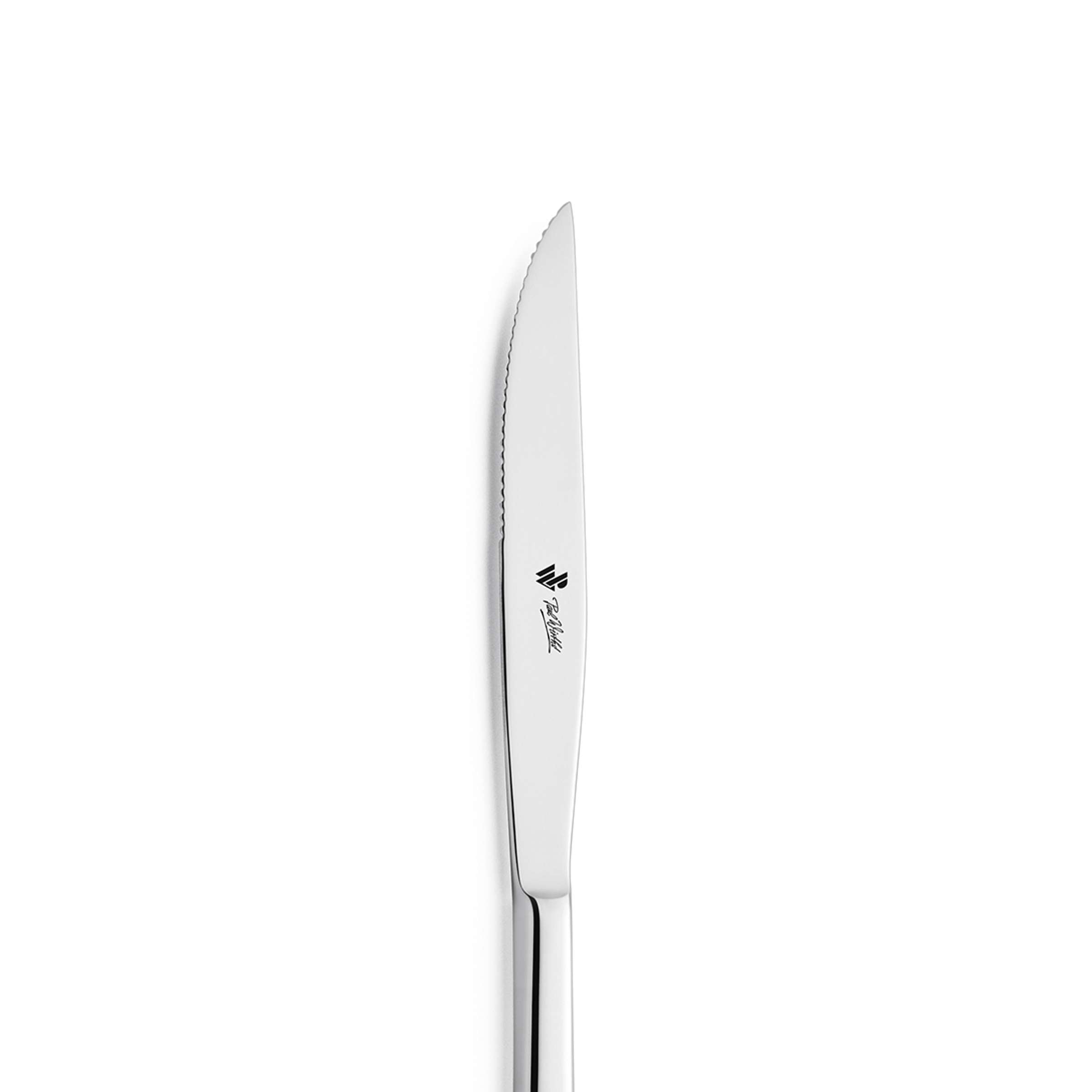 VIVENDI Steakmesser Vollheft von Paul Wirths, scharfes Messer mit Holzgriff, für Fleischgerichte, Detailaufnahme