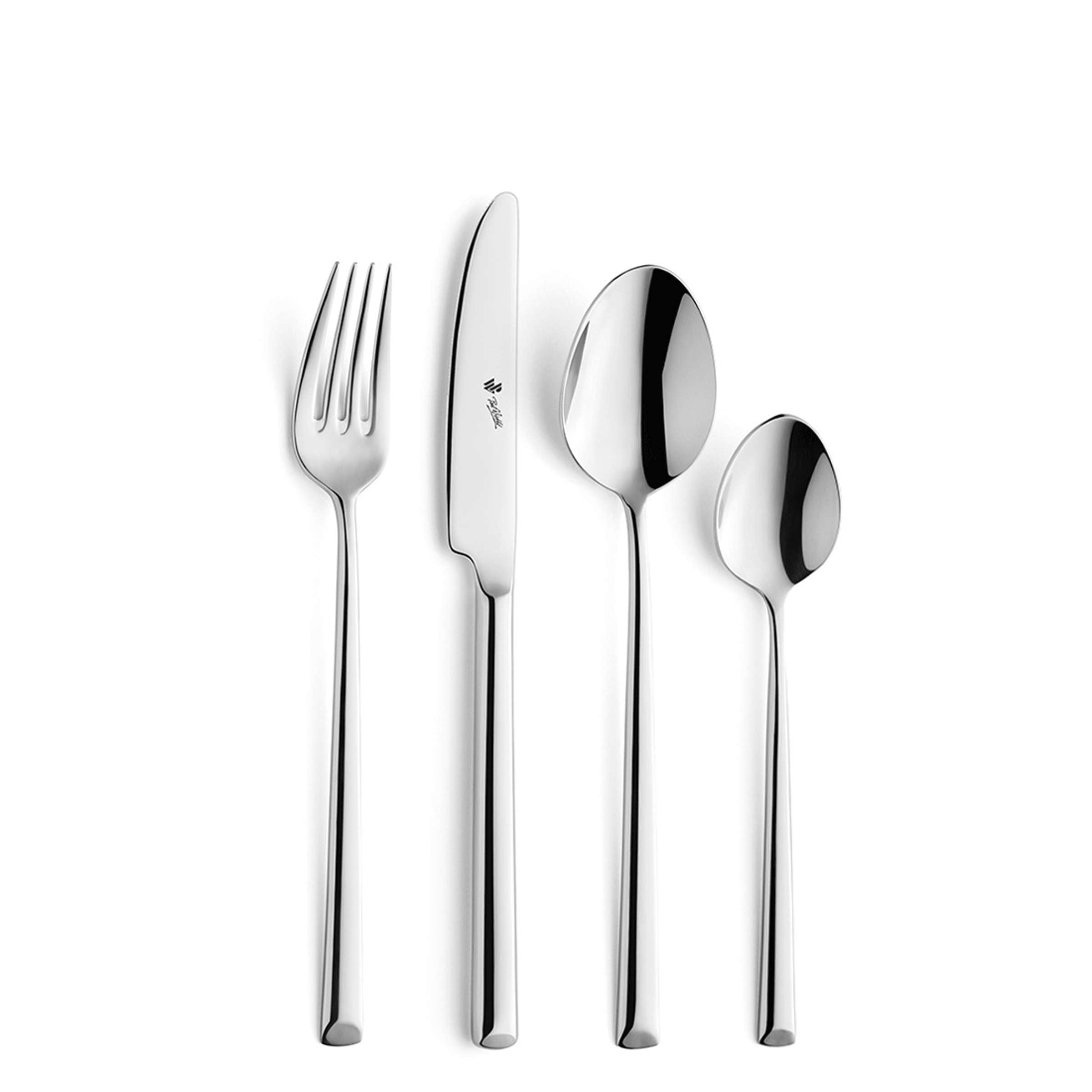 Kinderbesteck Set von Paul Wirths, 4-teilig, aus langlebigem Edelstahl mit bunten Griffen für kleine Kinder.