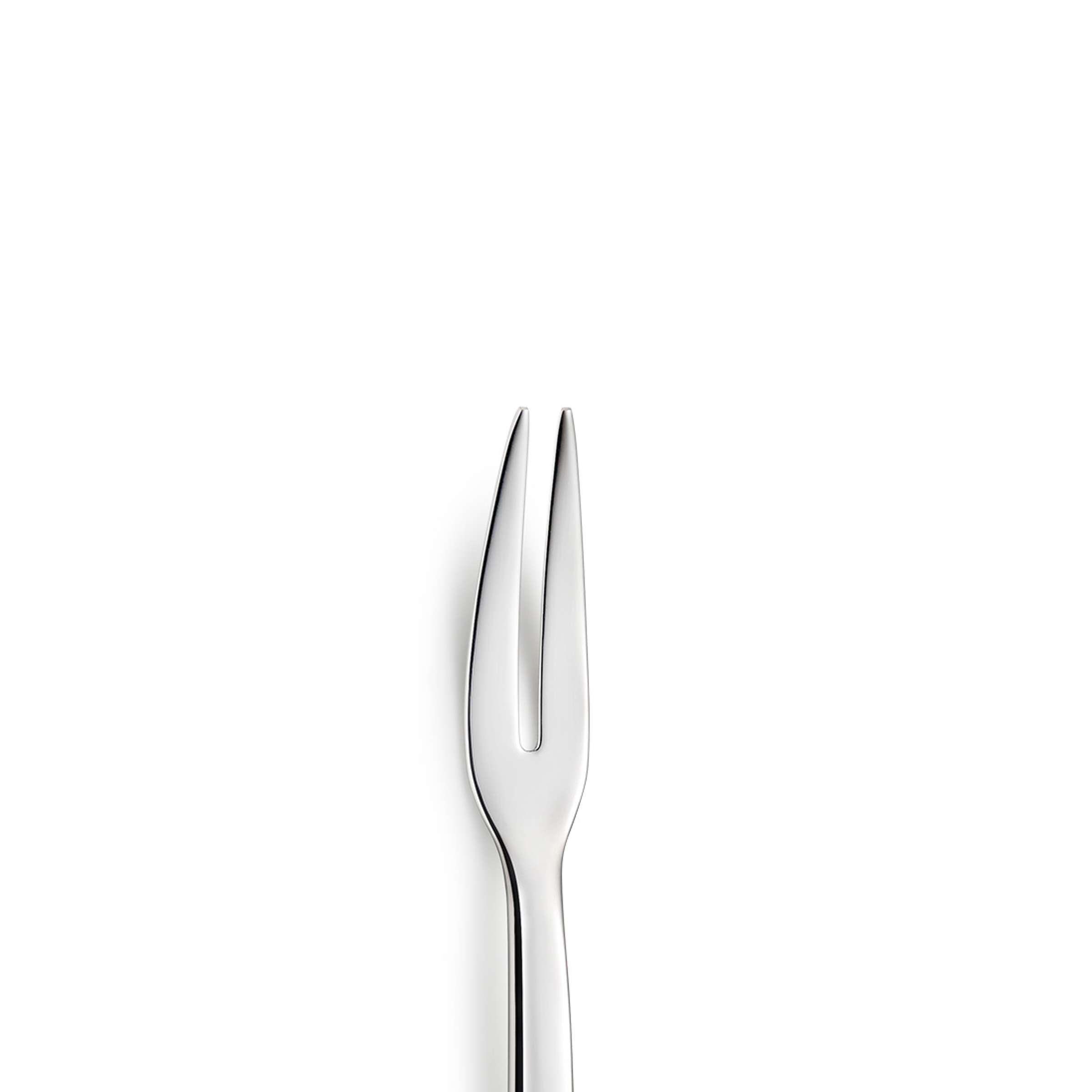 Edelstahl-AURA Aufschnittgabel von Paul Wirths, Einzelstück, mit eleganten Griff und scharfen Zinken für Käse und Aufschnitt.