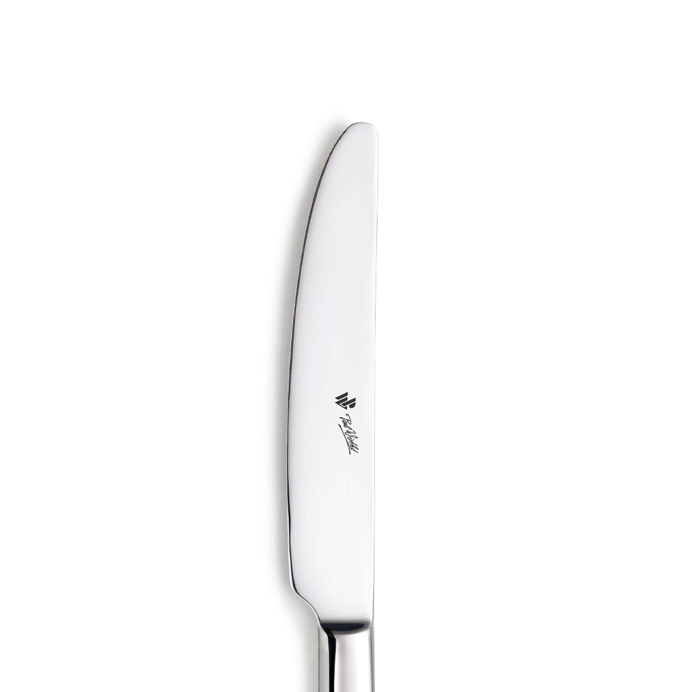 Paul Wirths AURA Menümesser Vollheft, elegantes Messer für die Küche mit Holzgriff und scharfer Klinge, Nahaufnahme.