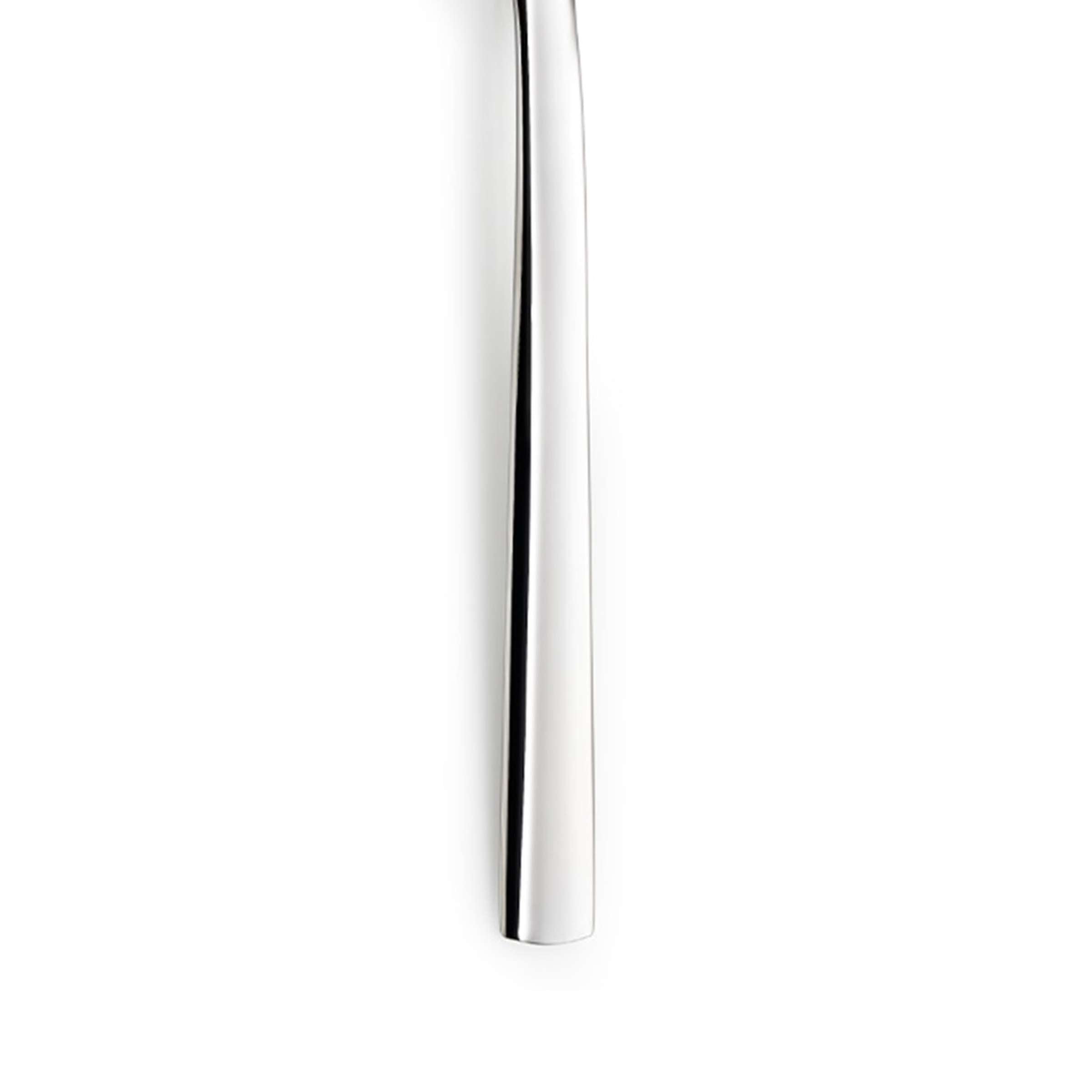 Ein einzelner AURA Servierlöffel von Paul Wirths aus Edelstahl, detailreiche Oberfläche und elegantes Design.