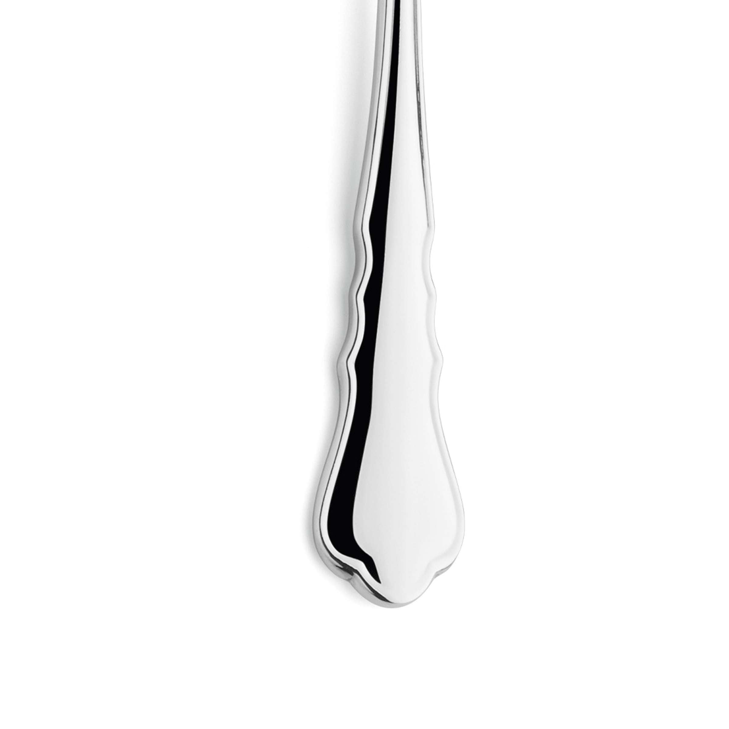 Eleganter Paul Wirths Chippendale Saucenlöffel aus Silber, detailreiche Verzierung, einzelnes Besteckstück auf weißem Hintergrund