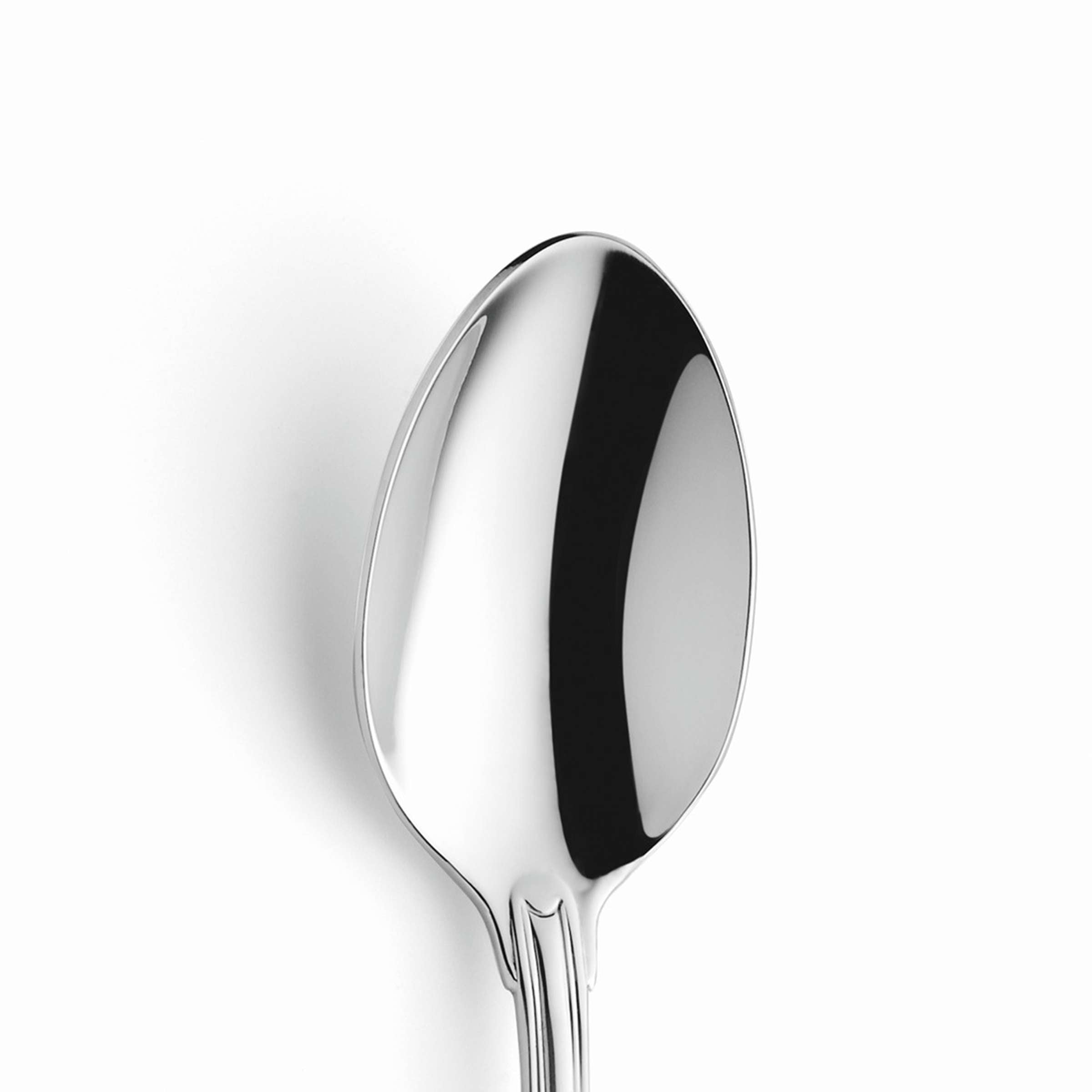 Augsburger Faden Vorspeisen- und Dessertlöffel von Paul Wirths, elegantes Besteckstück aus Edelstahl, detailreiche Gestaltung sichtbar