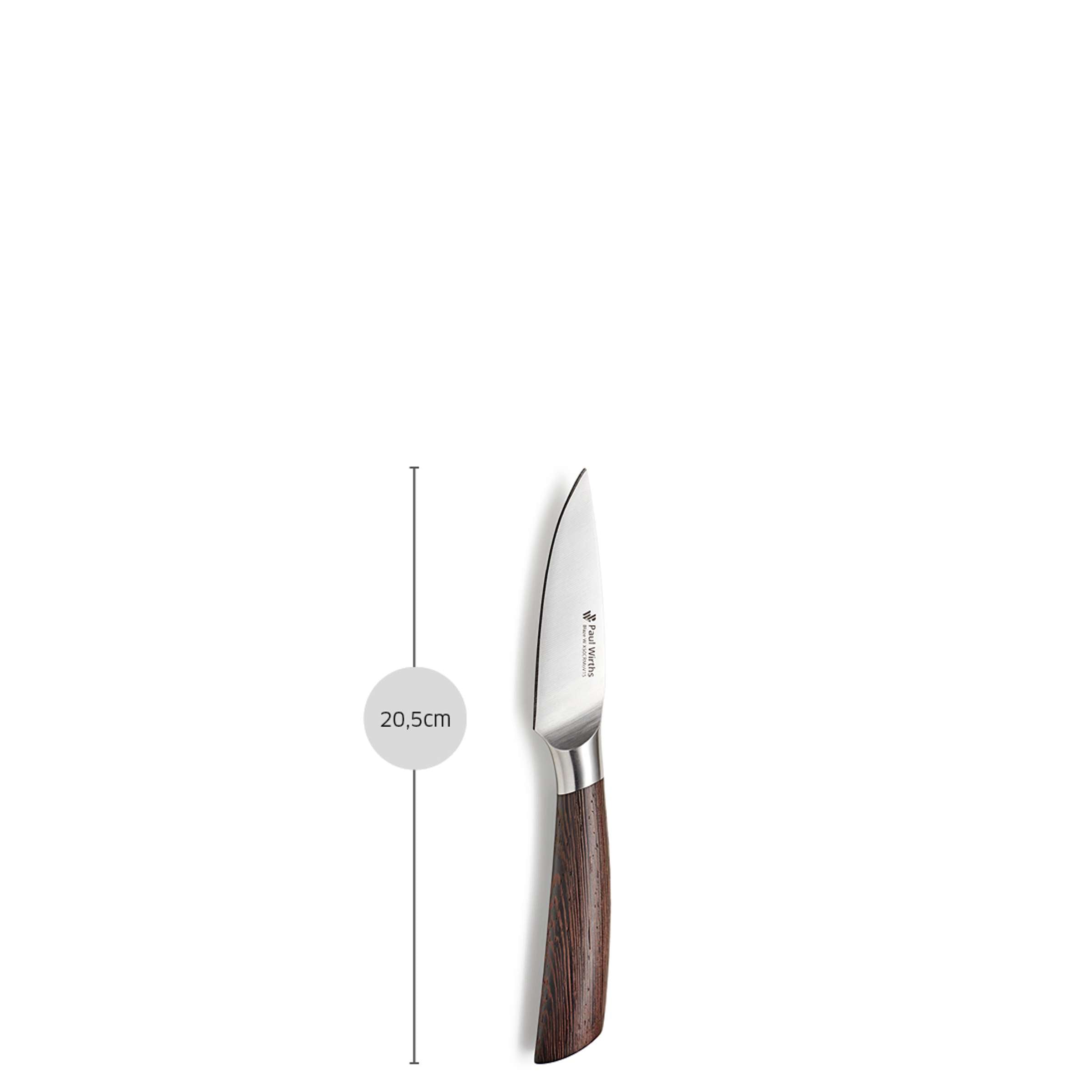 Schälmesser von Paul Wirths, Küchenmesser mit scharfer Klinge, ideal zum Schälen und Schneiden von Obst und Gemüse.