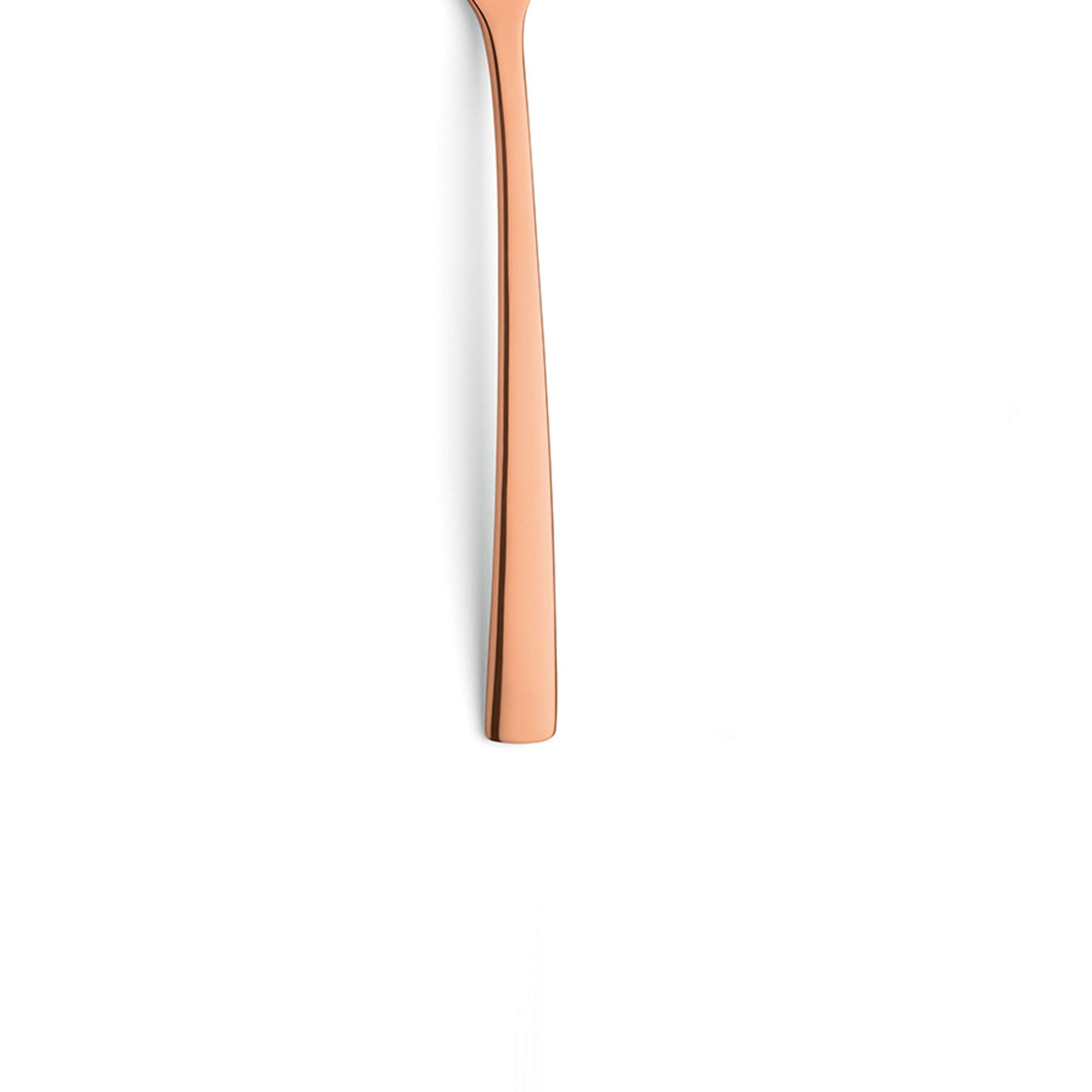 Paul Wirths SWING Menügabel aus PVD kupfer, elegantes Besteckstück mit geschwungener Form, sichtbar auf dem Bild.