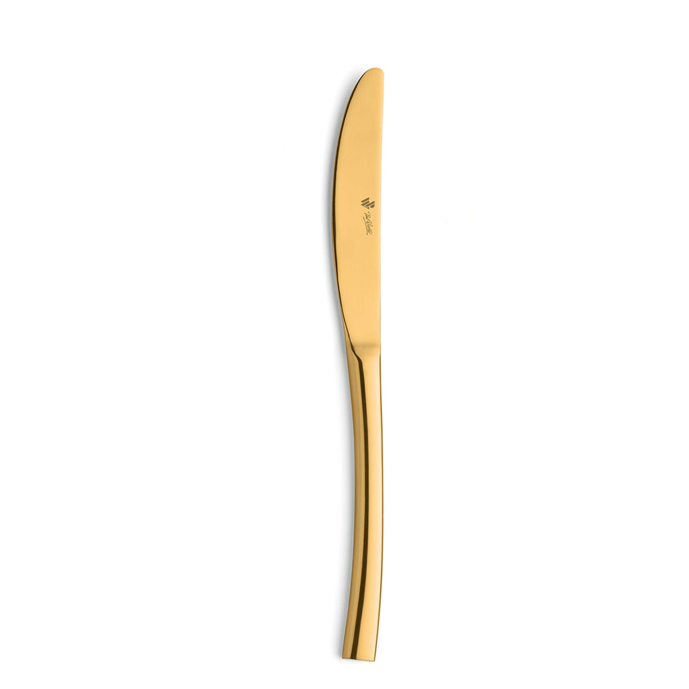 Goldfarbenes SWING Besteckset 24-teilig von Paul Wirths, hochwertiges Cutlery Set mit eleganten Besteckteilen aus PVD.