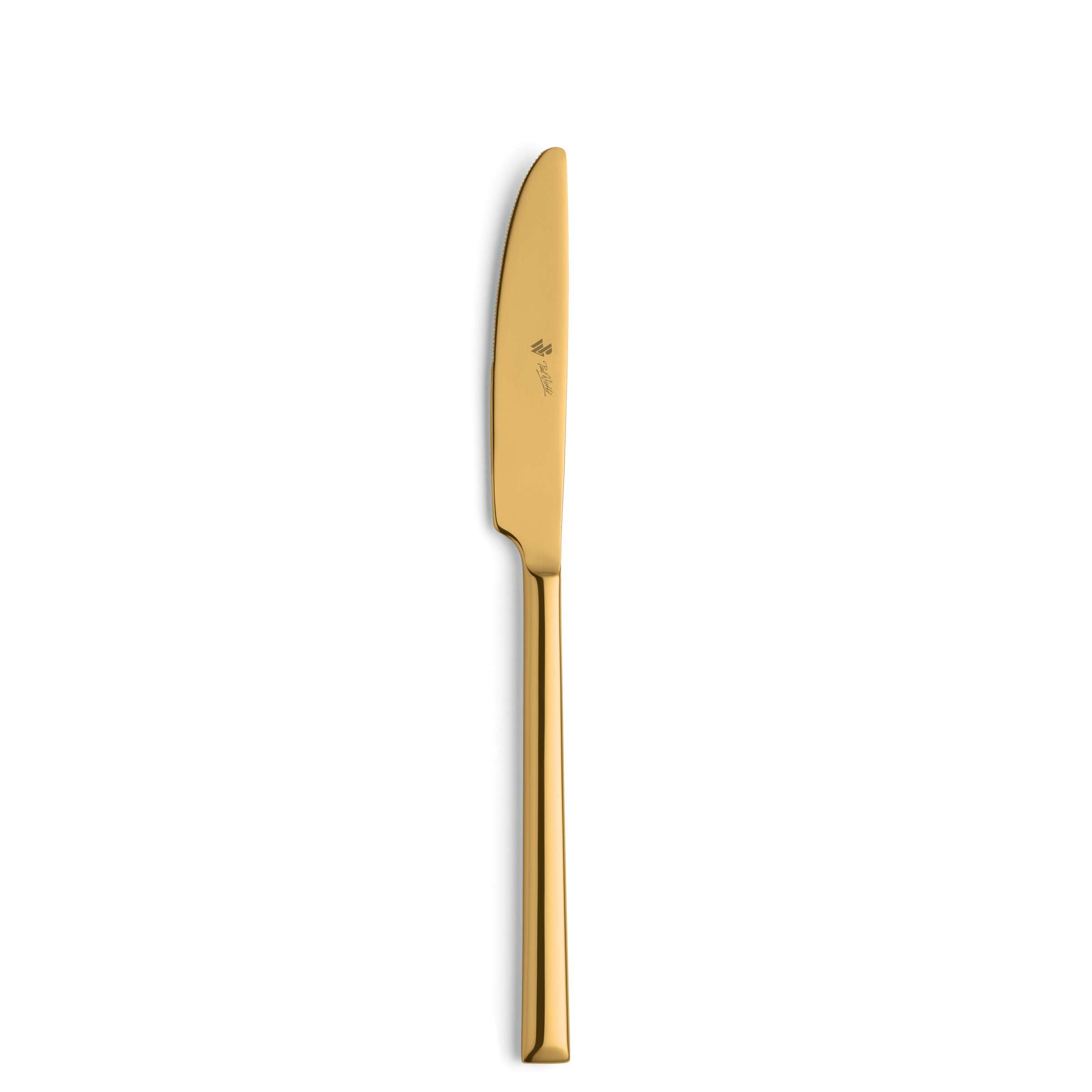 VIVENDI Menümesser von Paul Wirths, Vollheft, PVD gold, elegantes Messer für die Tischdekoration, detailreiche Abbildung