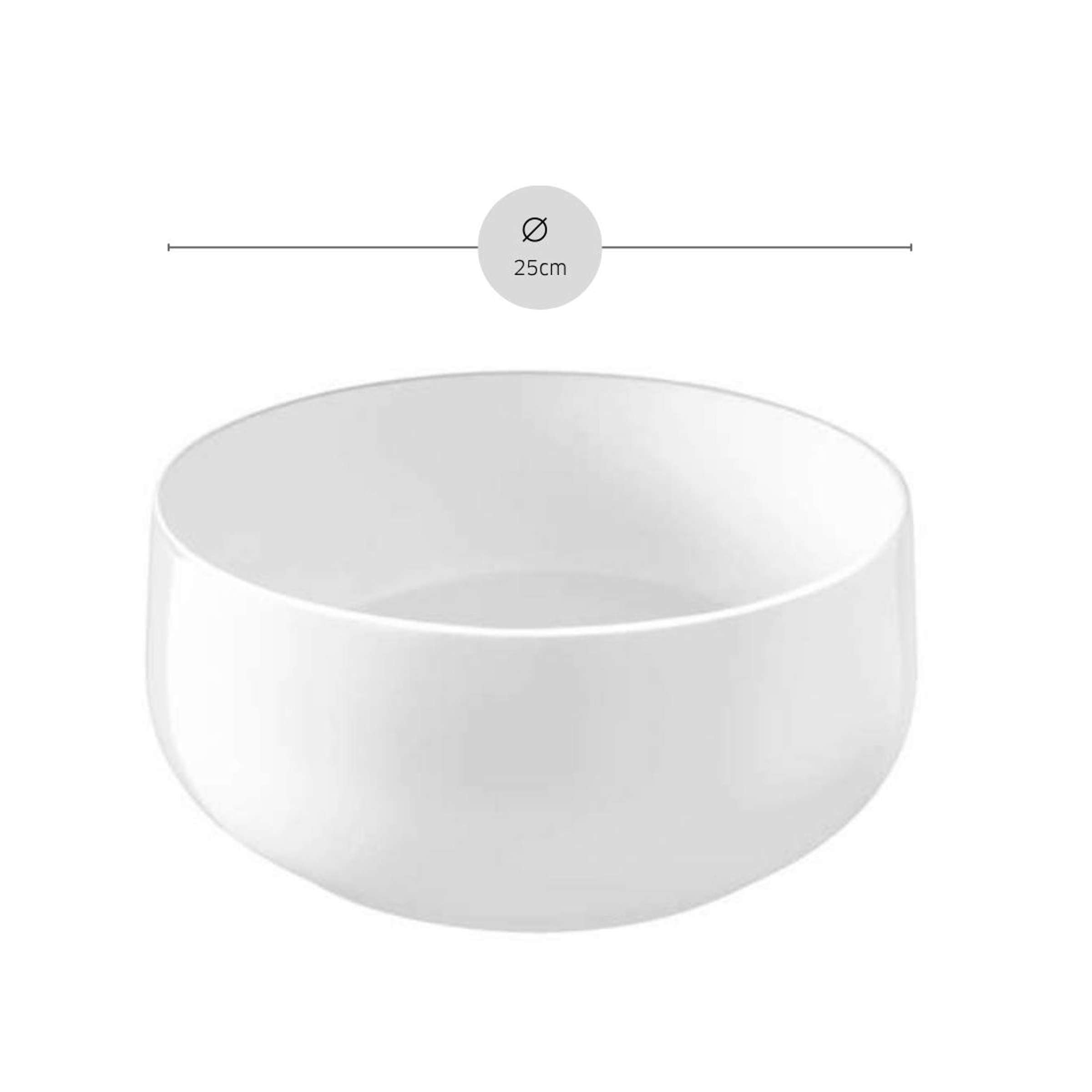 YAKA WHITE Salad bowl large