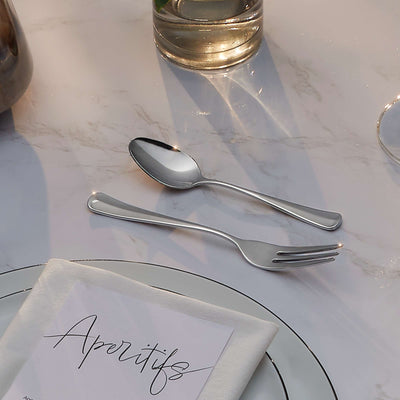 Amefa ELIZABETH Besteckset, 24-teilig, elegantes Besteck mit Messer, Gabel, Löffel für den Tisch, aus hochwertigem Edelstahl.