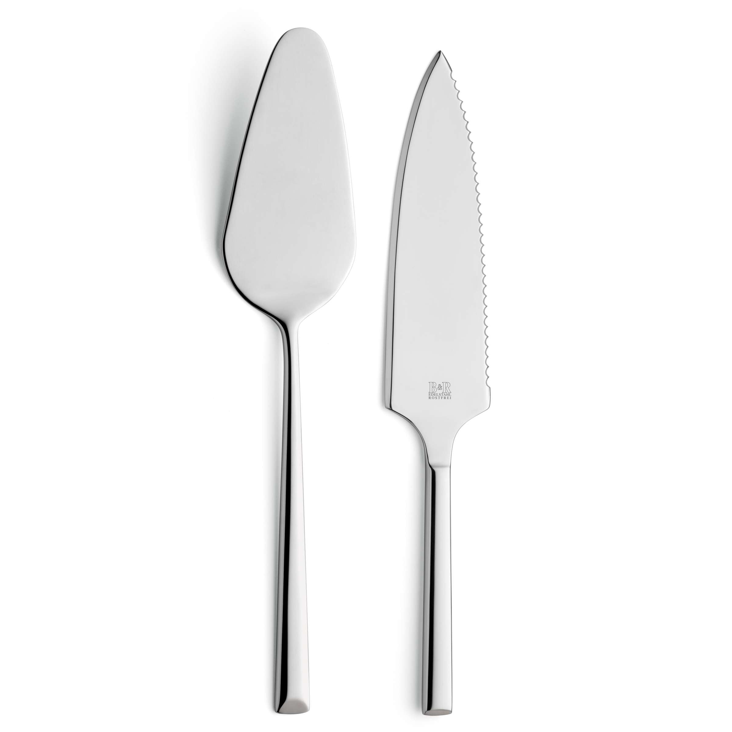 Beckmann & Rommerskirchen VISTA Tortenset aus 2 Teilig, elegantes Besteckset für Kuchen und Torten, hochwertig verarbeitet