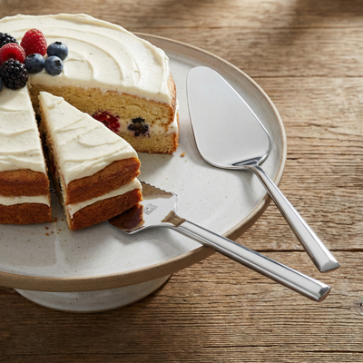 Beckmann & Rommerskirchen VISTA Tortenset, 2-teilig, elegantes Besteckset für Kuchen und Torten, aus hochwertigem Metall, stilvoll gestaltet