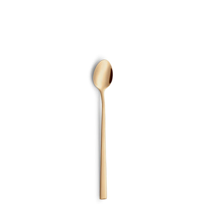 VISTA Longdrink- und Latte Macchiato-Löffel Set aus mattiertem PVD-Gold, 6-teilig, Beckmann & Rommerskirchen, elegante Besteck-Garnitur