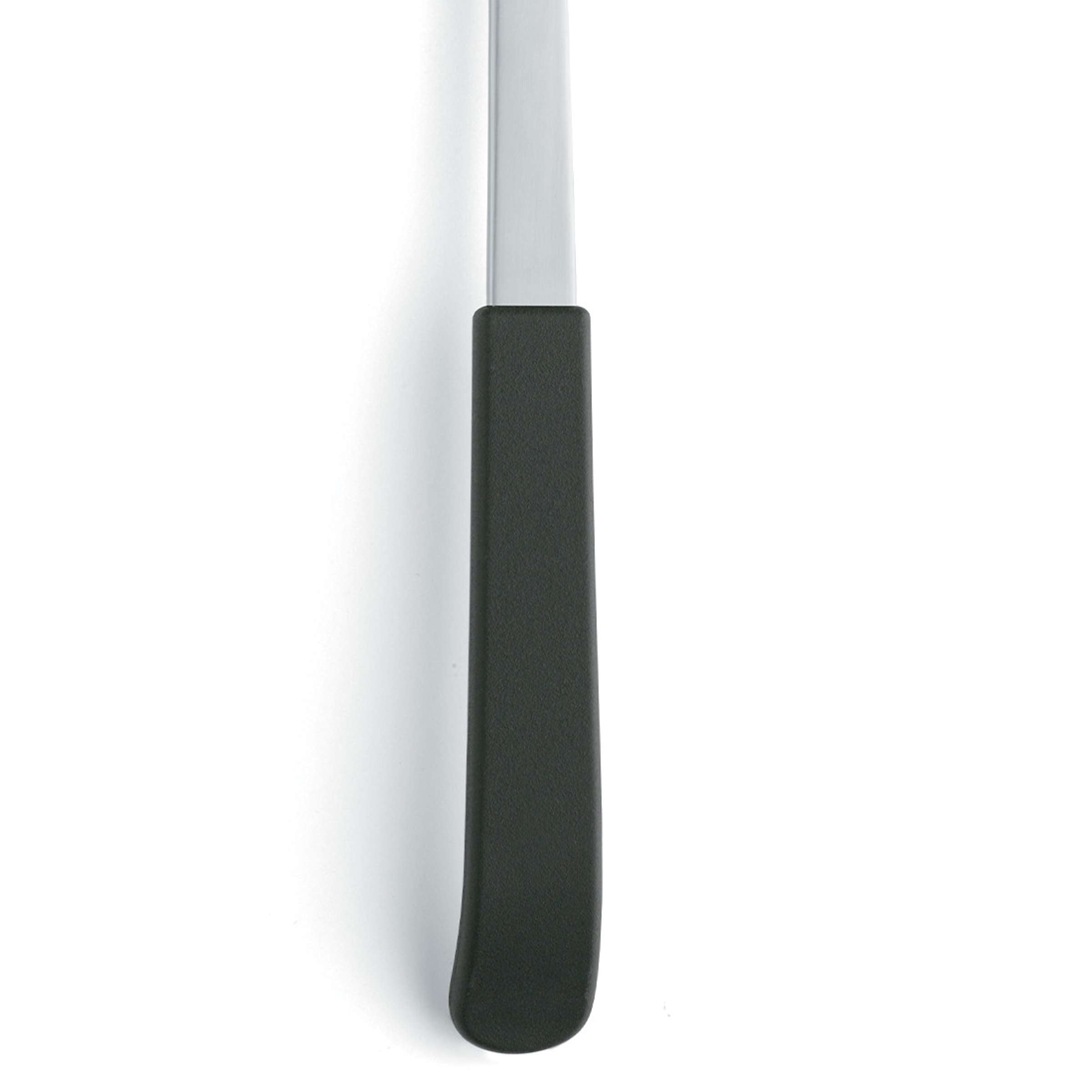 Schwarzer, matter Vorleger für Besteck von Amefa, aus Thermo-Material, sichtbar auf dem Tisch liegend.