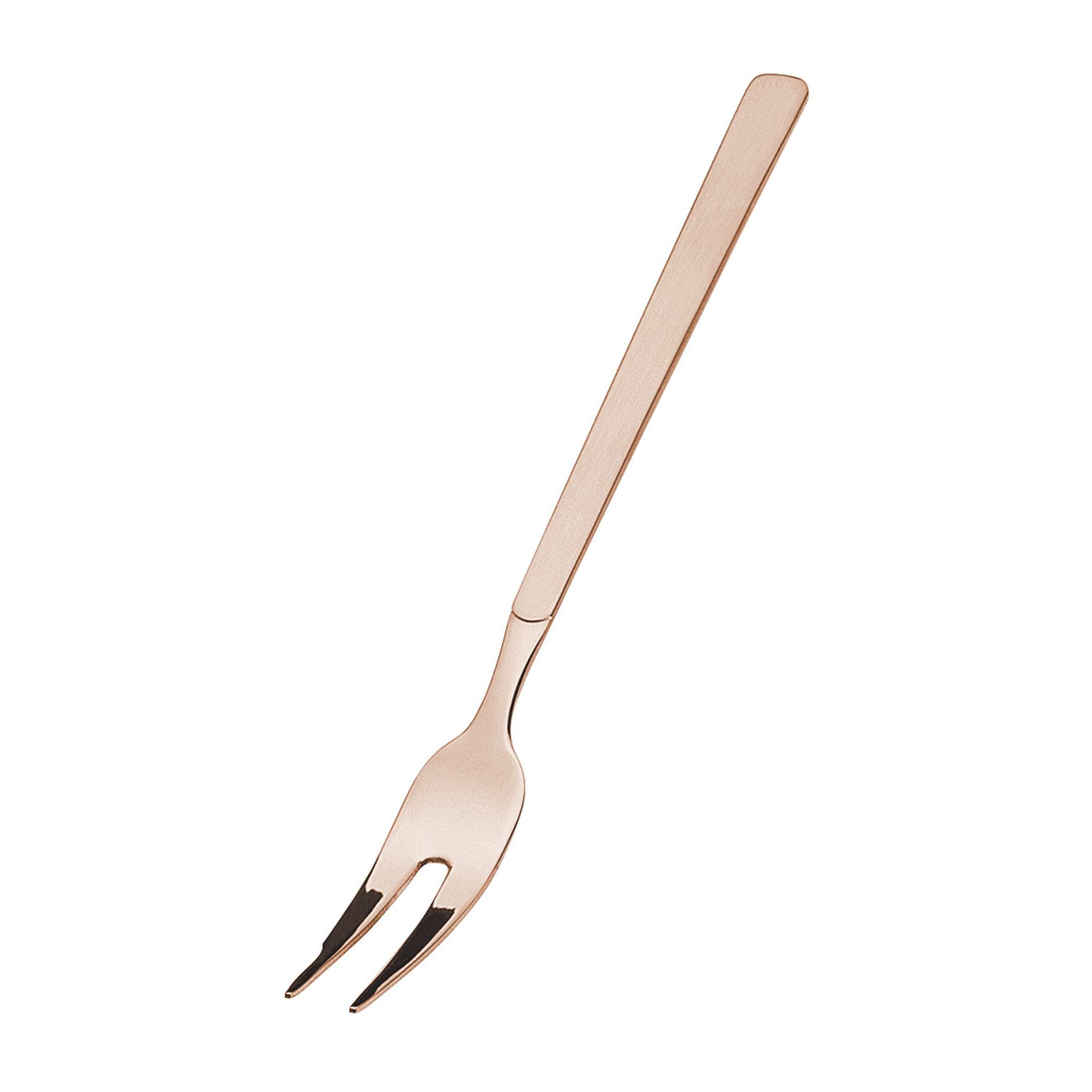 Amefa Buffet Aufschnittgabel aus PVD kupfer mattiert, einzelnes Besteckstück mit eleganter Oberfläche und ergonomischem Griff.