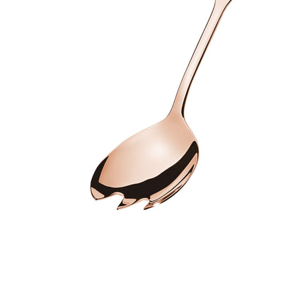 Kleine Salatgabel von Amefa, aus mattiertem kupferfarbenem PVD, elegantes Besteckstück für Salatgerichte.