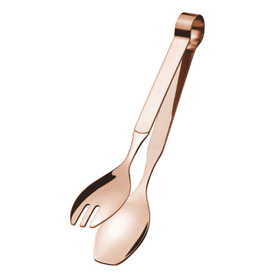 Kleine Amefa Servierzange aus PVD kupfer mattiert, ideal für Buffets und Servierplatten, aus Edelstahl gefertigt.