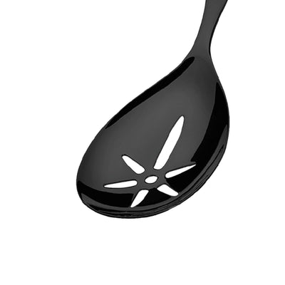 Schwarzer, mattierter PVD-Chafing-Dish-Löffel von Amefa, geschlitzt, aus Edelstahl, für Buffet und Catering, Einzelstück