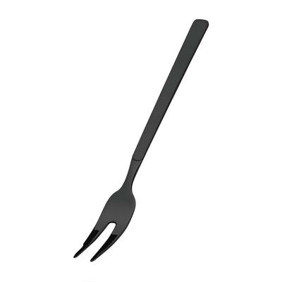 Schwarz mattierte PVD Aufschnittgabel von Amefa, elegantes Besteckstück für Aufschnitt und Käse.