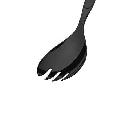 Schwarz mattierte Salatgabel von Amefa, lang, aus PVD-Beschichtung, elegantes Besteck für Salate und Tischdeko