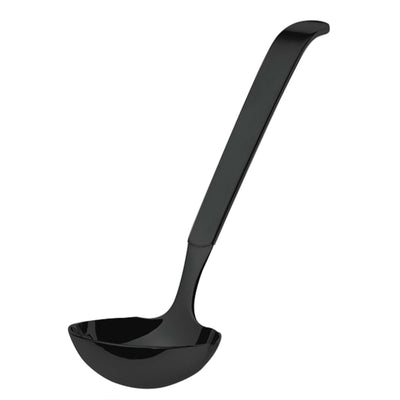Schwarzer, mattschwarz PVD-Saucenlöffel von Amefa, elegantes Besteckstück für den Service in der Küche.
