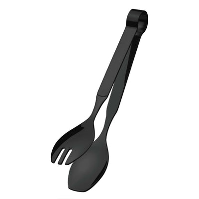 Kleine schwarze PVD Servierzange von Amefa, aus Edelstahl, zum Anrichten von Speisen, handlich und robust.